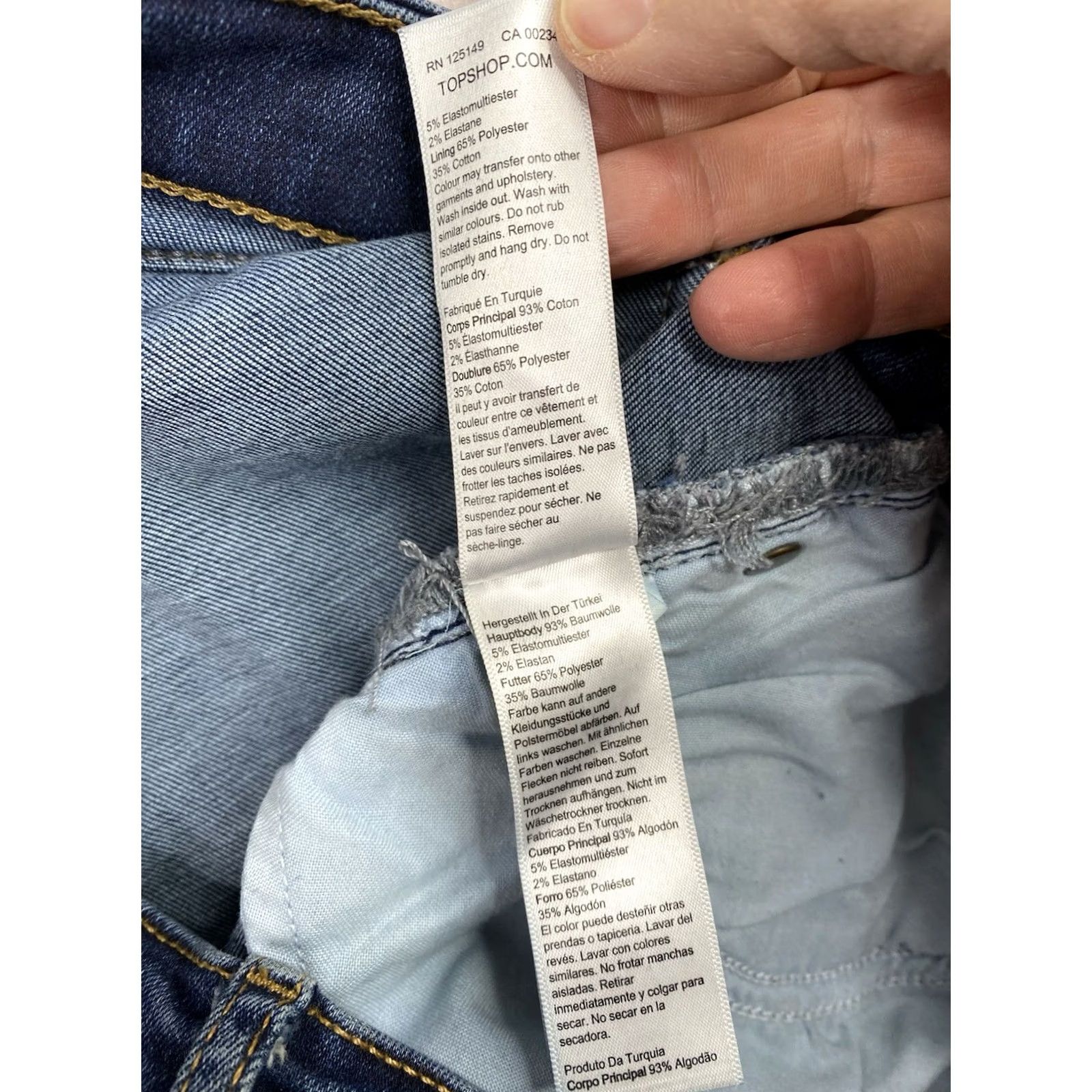 Topshop Topshop Jamie Jeans Womens Skinny Dark Wash 30 5-Pocket Denim Stretch Pocket Design Slim Modern Fit Womens Jeans Size 30" / US 8 / IT 44 - 7 Thumbnail