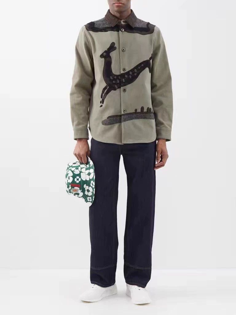Loewe Loewe Little Deer embroidery patchwork denim coat Size US L / EU 52-54 / 3 - 5 Thumbnail