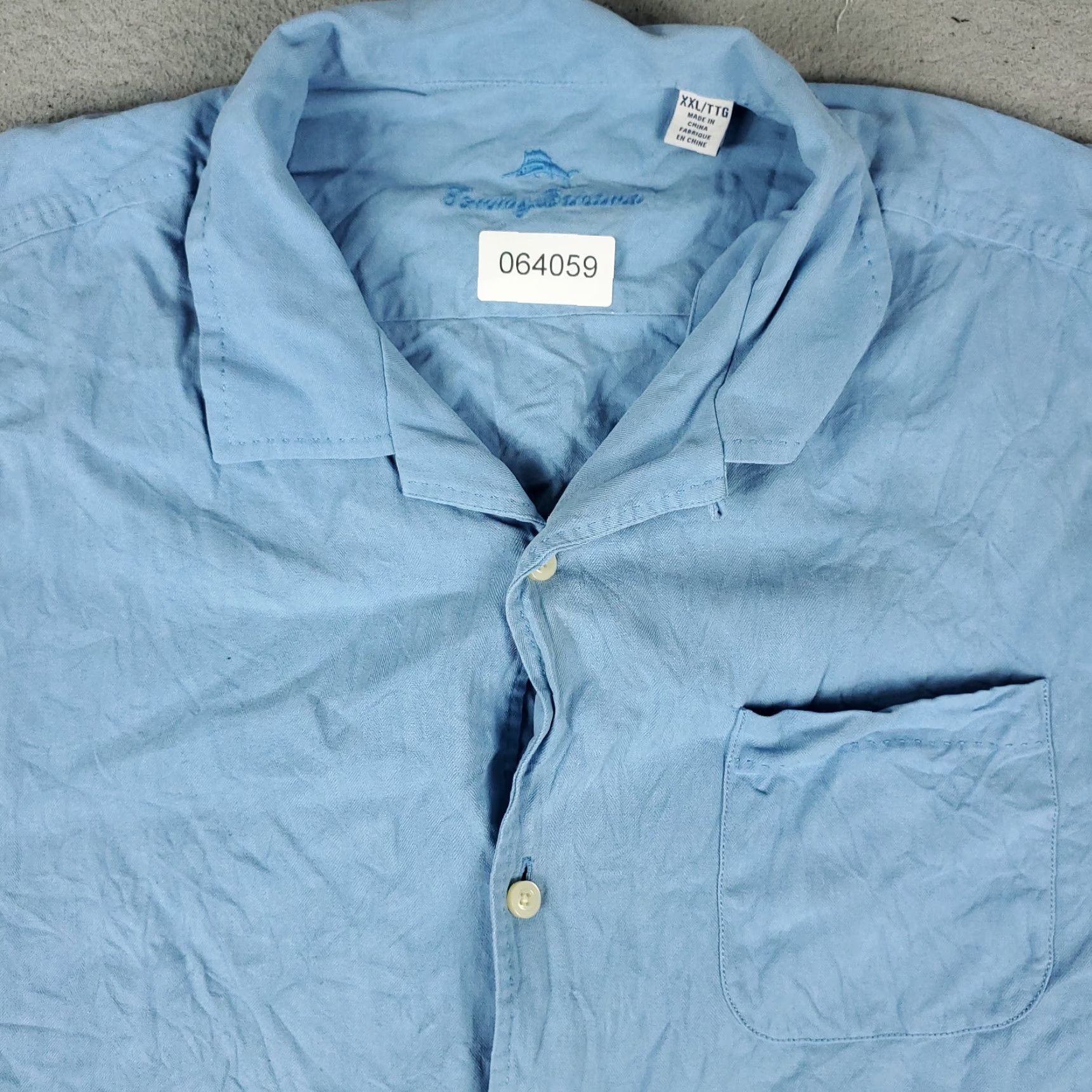 Tommy Bahama Tommy Bahama Hawaiian Shirt Mens 2XL Blue Silk Button Up Short Sleeve Faded Aloha Size US XXL / EU 58 / 5 - 2 Thumbnail