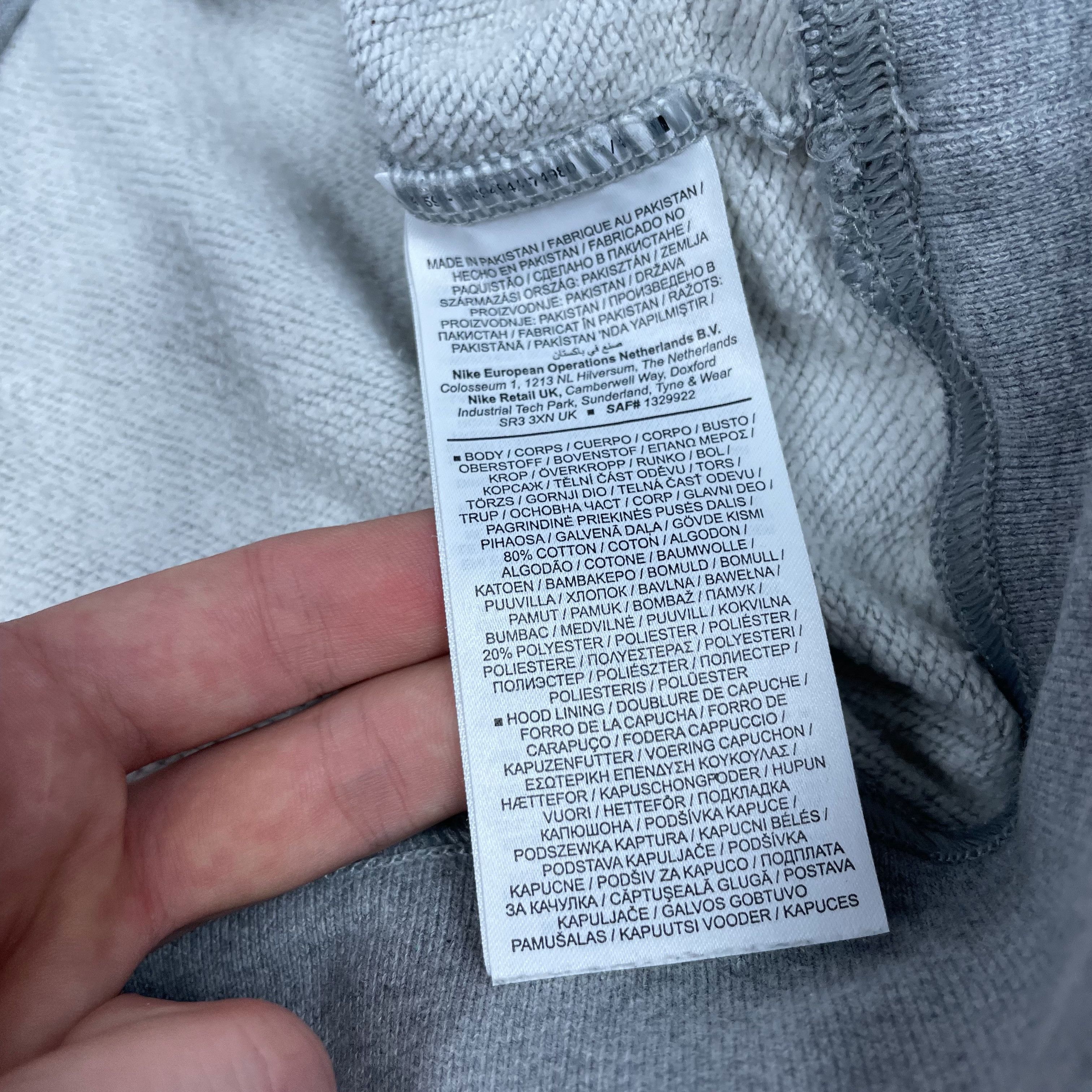 Nike Nike Men's Heather Gray Cotton Swoosh Pullover Hoodie Small Size US S / EU 44-46 / 1 - 9 Thumbnail