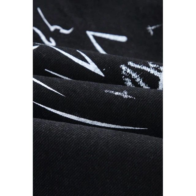 Japanese Brand × Jean baggy hiphop skate pattern y2k paint graffiti jeans Size US 31 - 5 Thumbnail