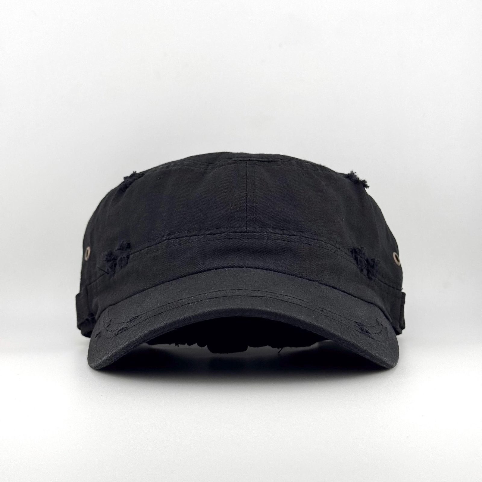 Vtg Blank Distressed Military Work Hat Y2K Cadet Patrol Cap
