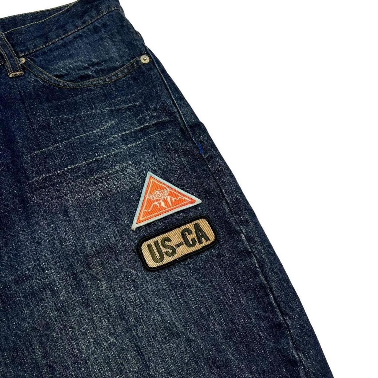 Stussy Vintage 2000s Stussy Patch Denim Shorts / Jorts - Waist: 36” Size US 36 / EU 52 - 3 Thumbnail