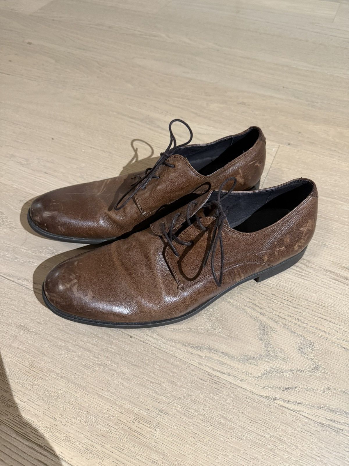 John Varvatos Luxe Leather Wingtip Oxford Shoes Mens 10M Dark Brown Casual Dress Amazon.com | JOHN VARVATOS Men main image 2