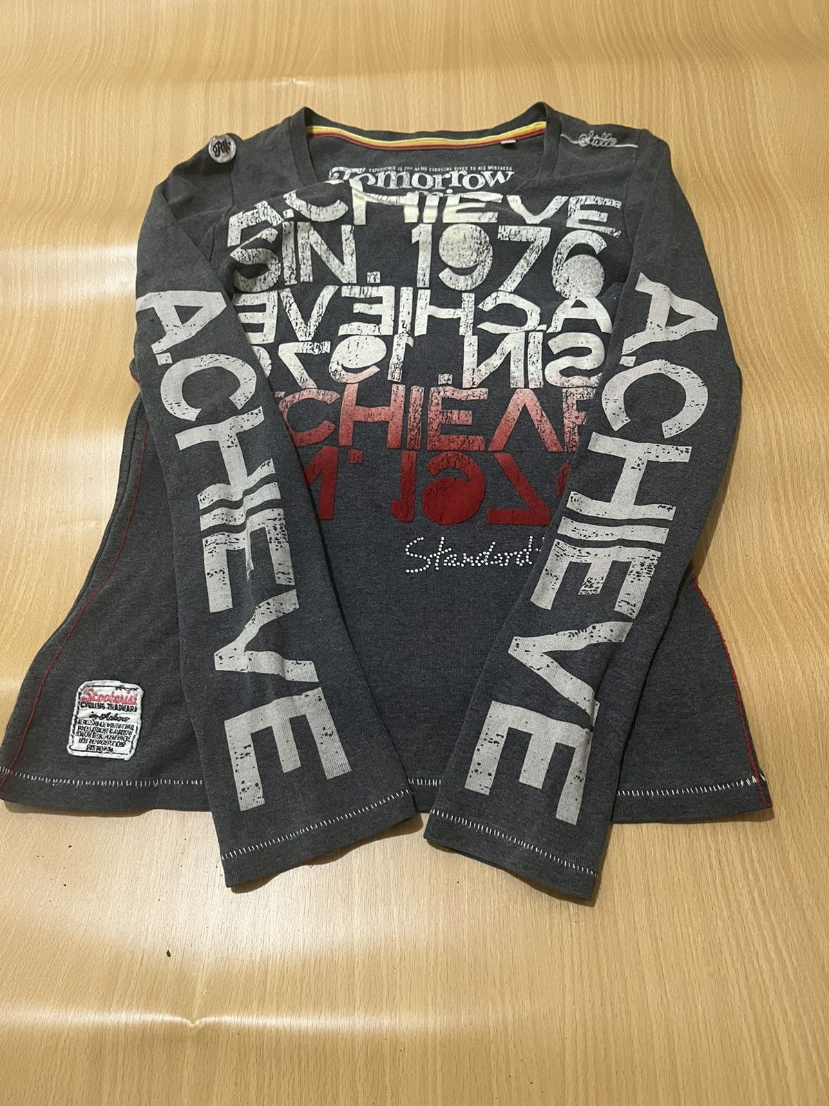 Japanese Brand Tomorrow Promise Japanese Poem IfSixWasNine Style LongSleeve Size US M / EU 48-50 / 2 - 1 Thumbnail