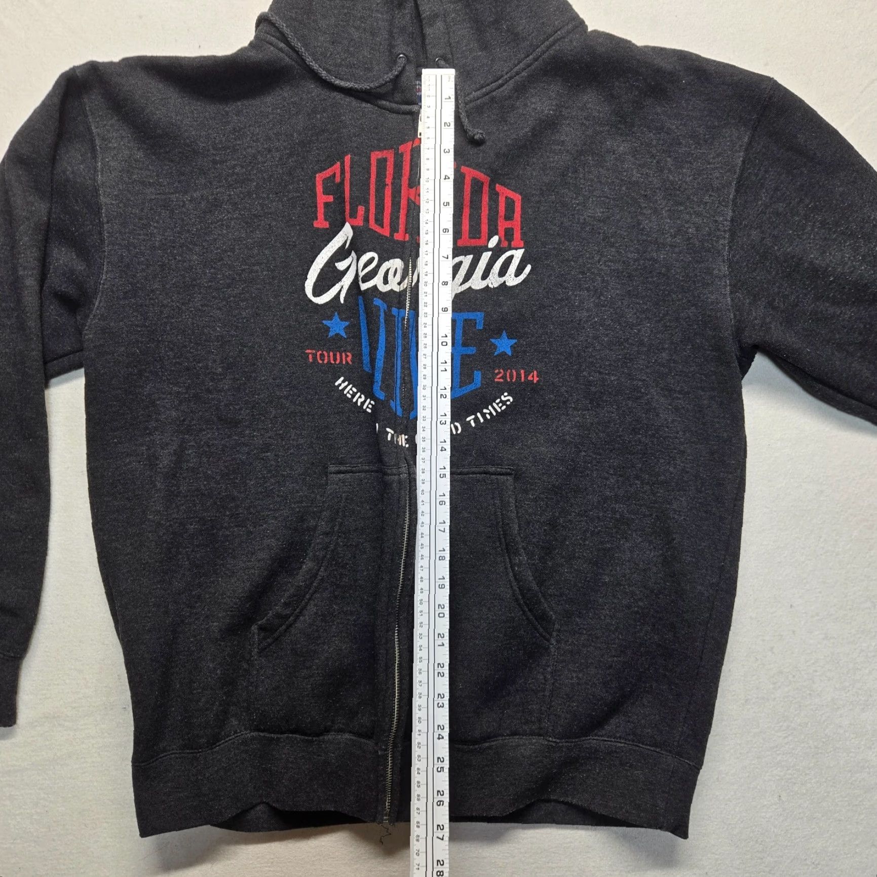 Vintage Florida Georgia Line Hoodie Zip Front Charcoal Adult XL Size US XL / EU 56 / 4 - 7 Thumbnail