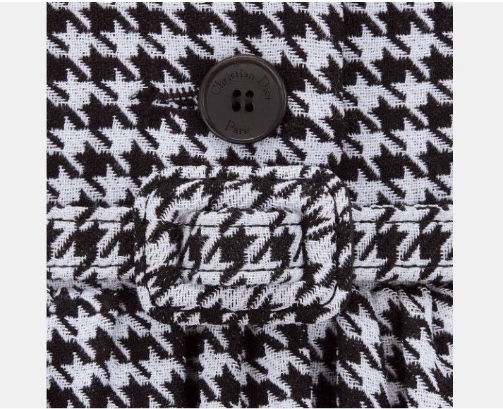 Dior o1w1db11124 Puff Sleeves Mid-Length Dress in Black & White Size S / US 4 / IT 40 - 3 Thumbnail