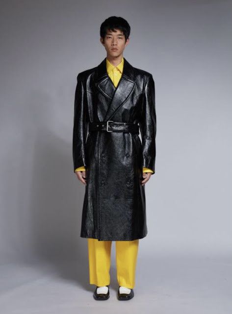 o1w1db10824 Leather Coat in Black