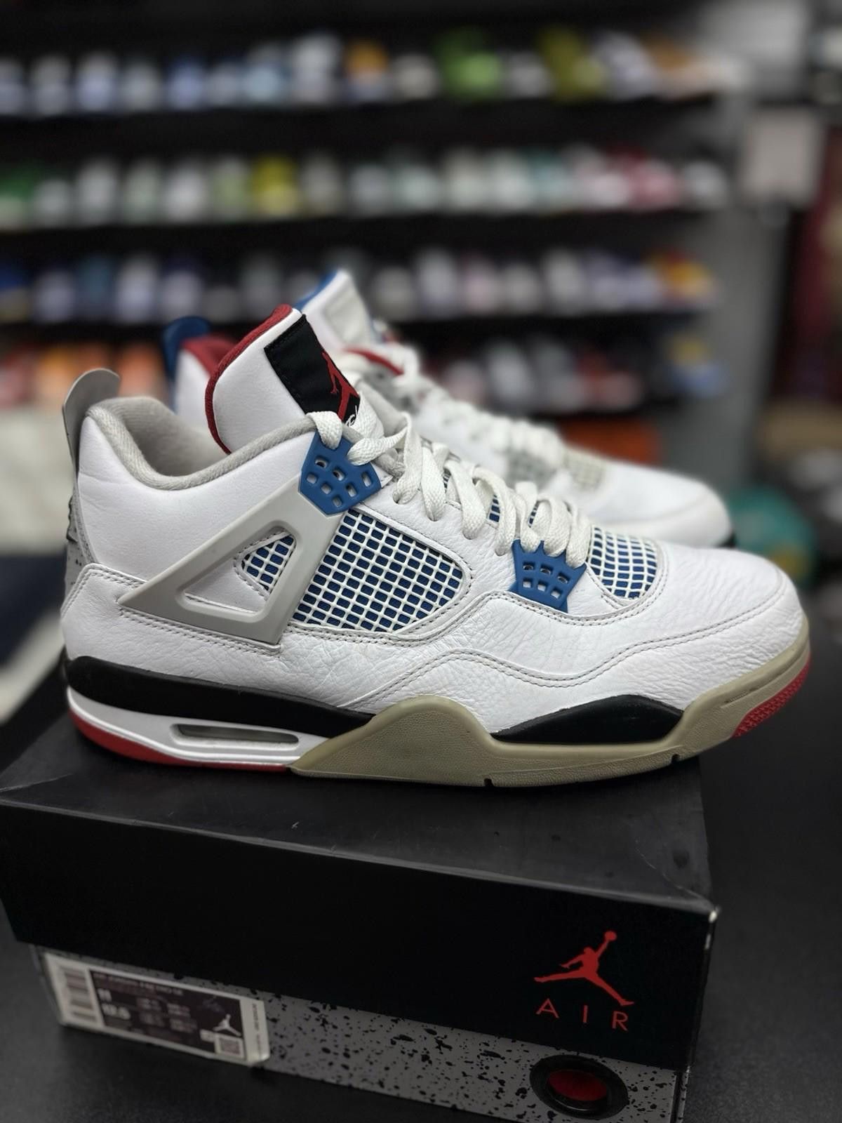 Jordan Brand Size 11 Jordan 4 Retro SE Mid What The 4 White Leather Grey Size US 11 / EU 44 - 1 Thumbnail