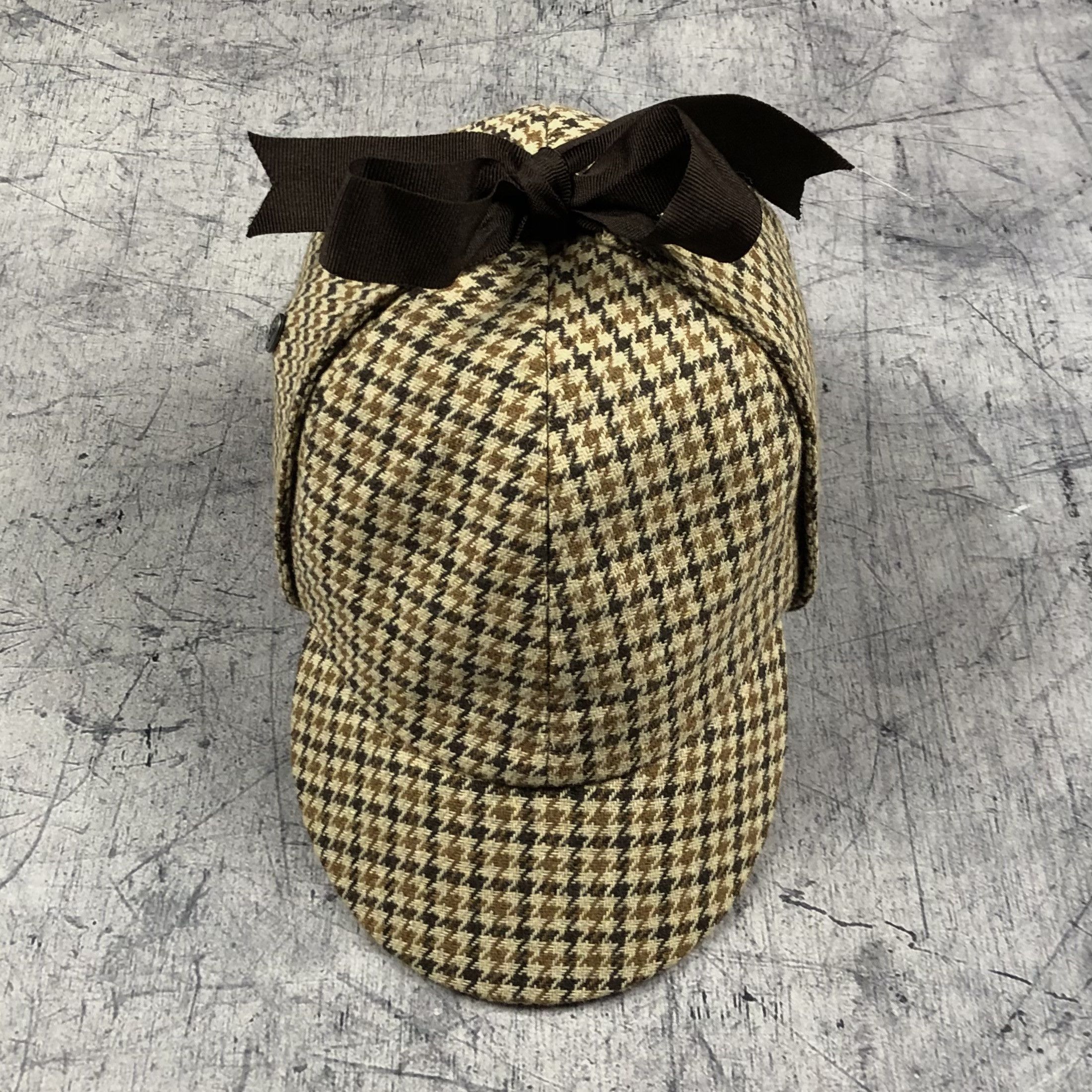Hunter Deerstalker Tweed Wool Hat Sherlock Holmes Size ONE SIZE - 5 Thumbnail
