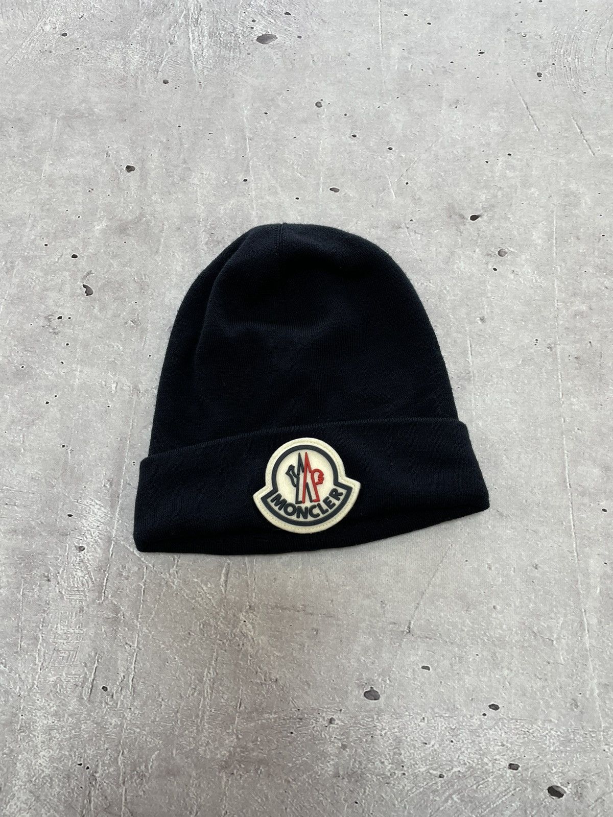 image of Moncler Navy Berretto Tricot Beanie in Blue, Men's