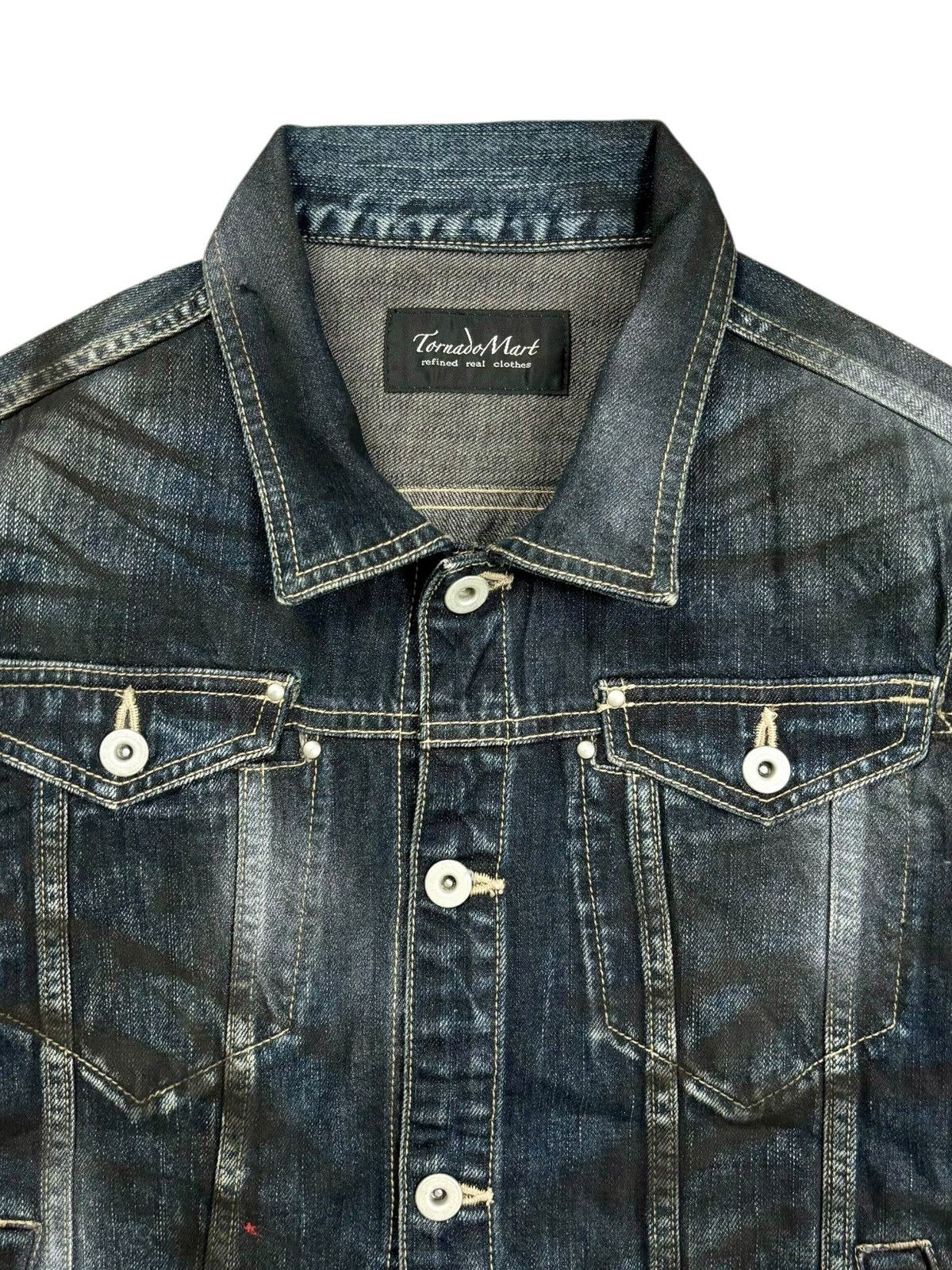 Tornado Mart 2000s Tornado Mart - Clawmark Denim Jacket Vkei Style Size US M / EU 48-50 / 2 - 6 Thumbnail
