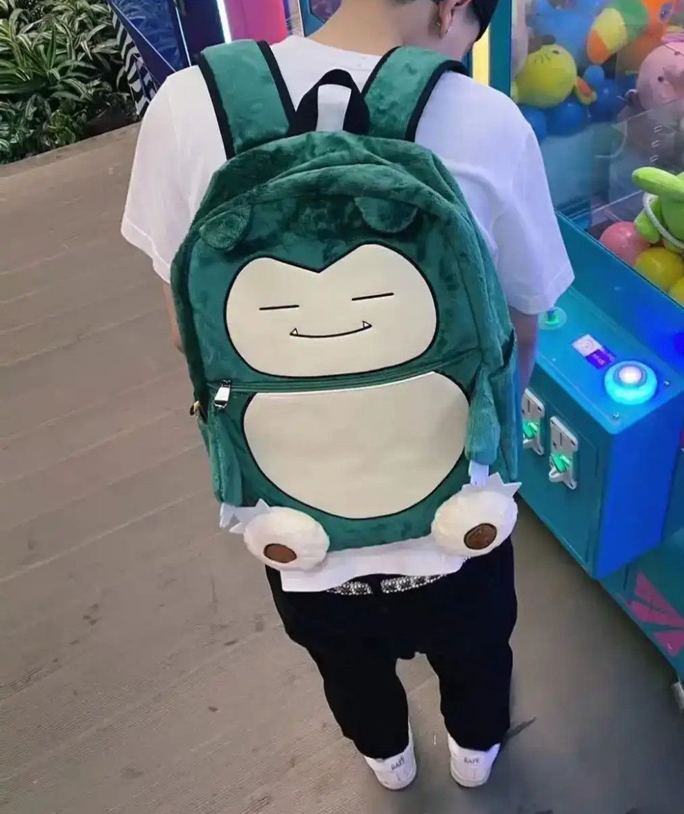 Japanese Brand Snorlax Green Plush Large Backpack Size ONE SIZE - 1 Thumbnail