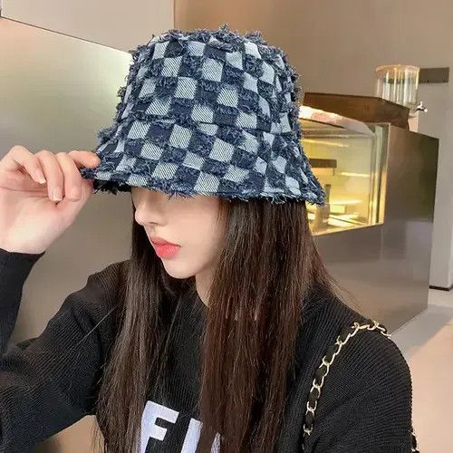 Other Checkerboard Denim Bucket Hats Size ONE SIZE - 3 Thumbnail