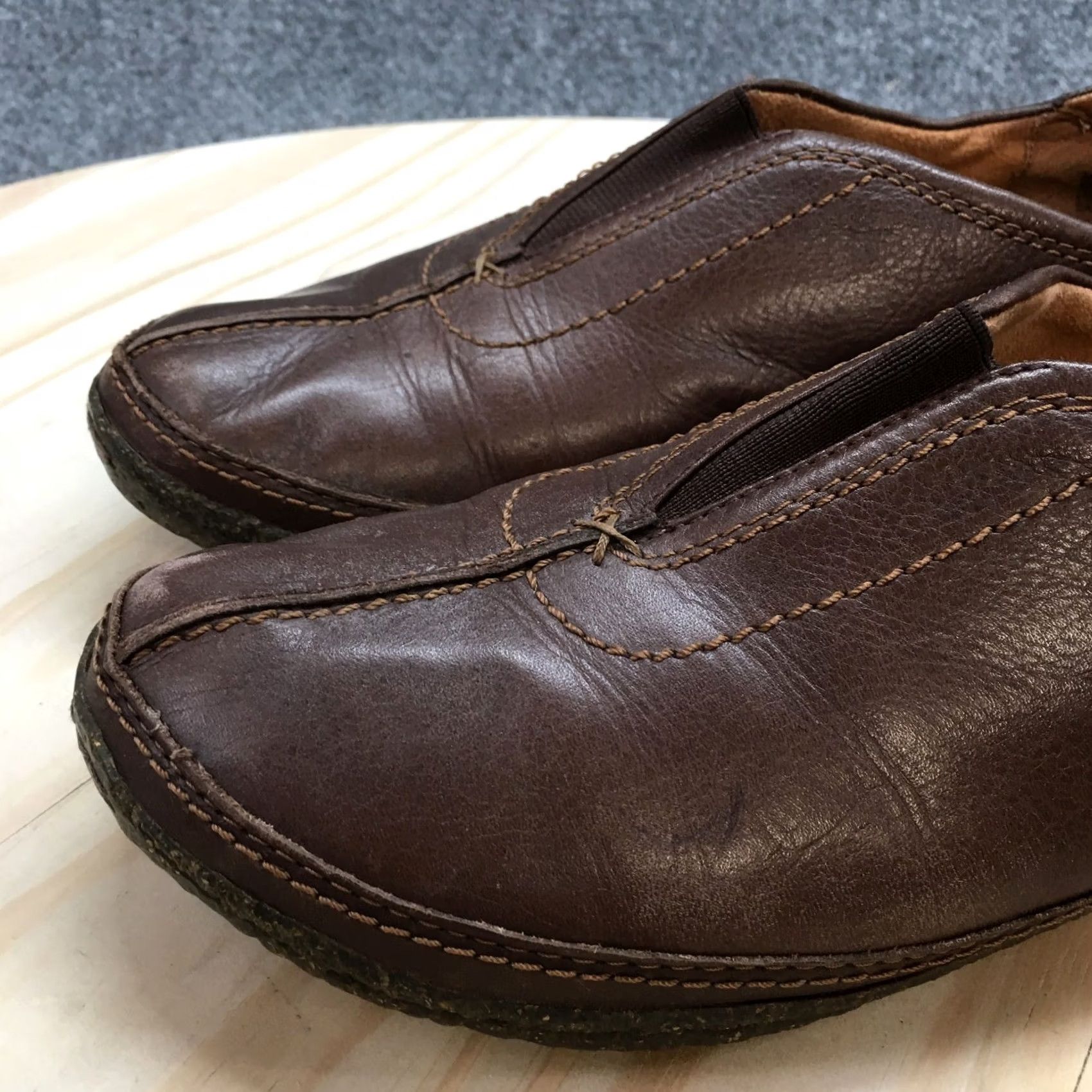 Clarks Clarks Loafer Womens 8.5M Brown Active Air Round Toe Slip On Casual Leather Size US 9 / IT 39 - 6 Thumbnail