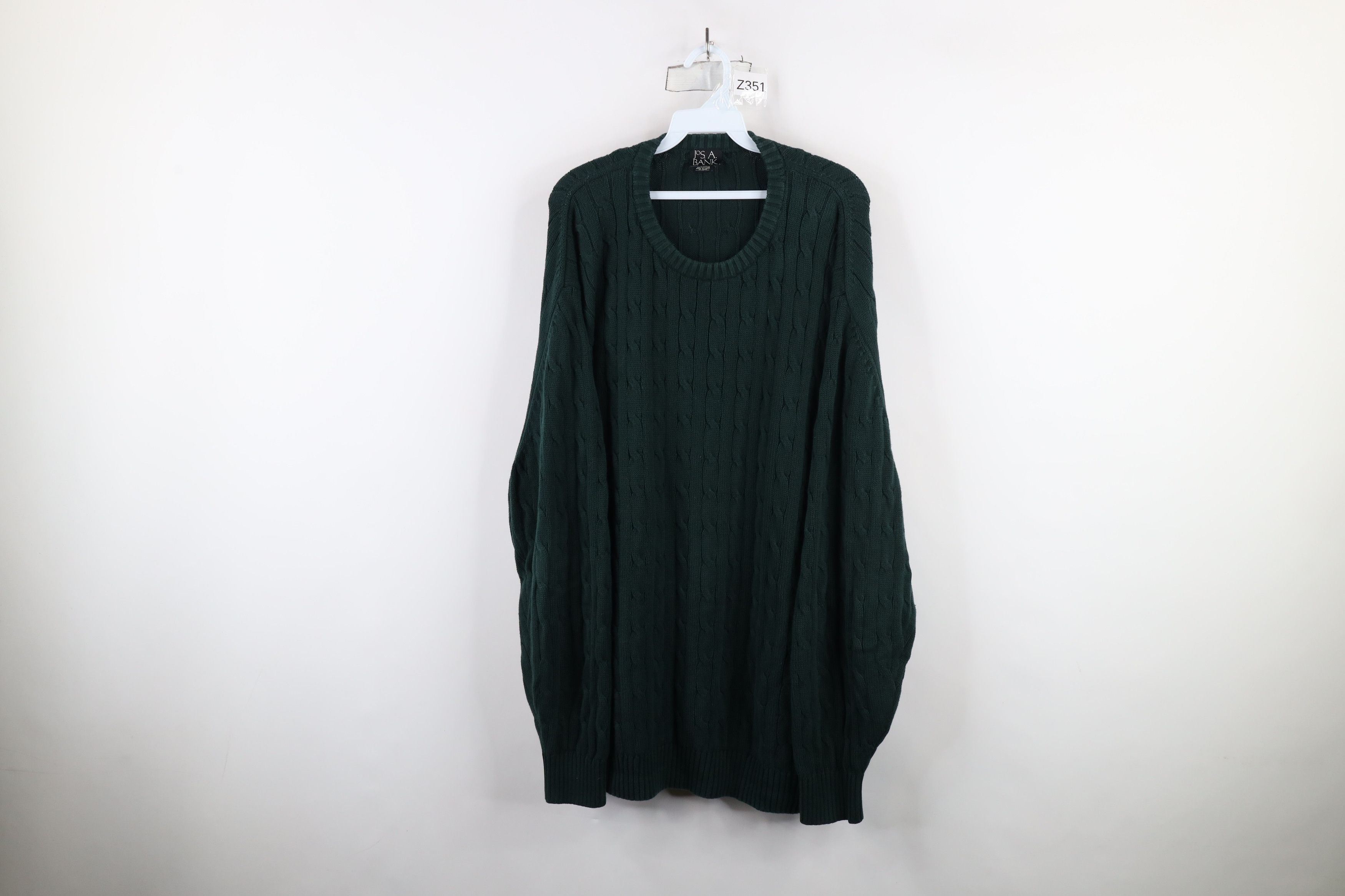 Jos. A. Bank × Vintage Vintage Jos A Bank Blank Chunky Cotton Cable Knit Sweater Size US XXL / EU 58 / 5 - 1 Thumbnail