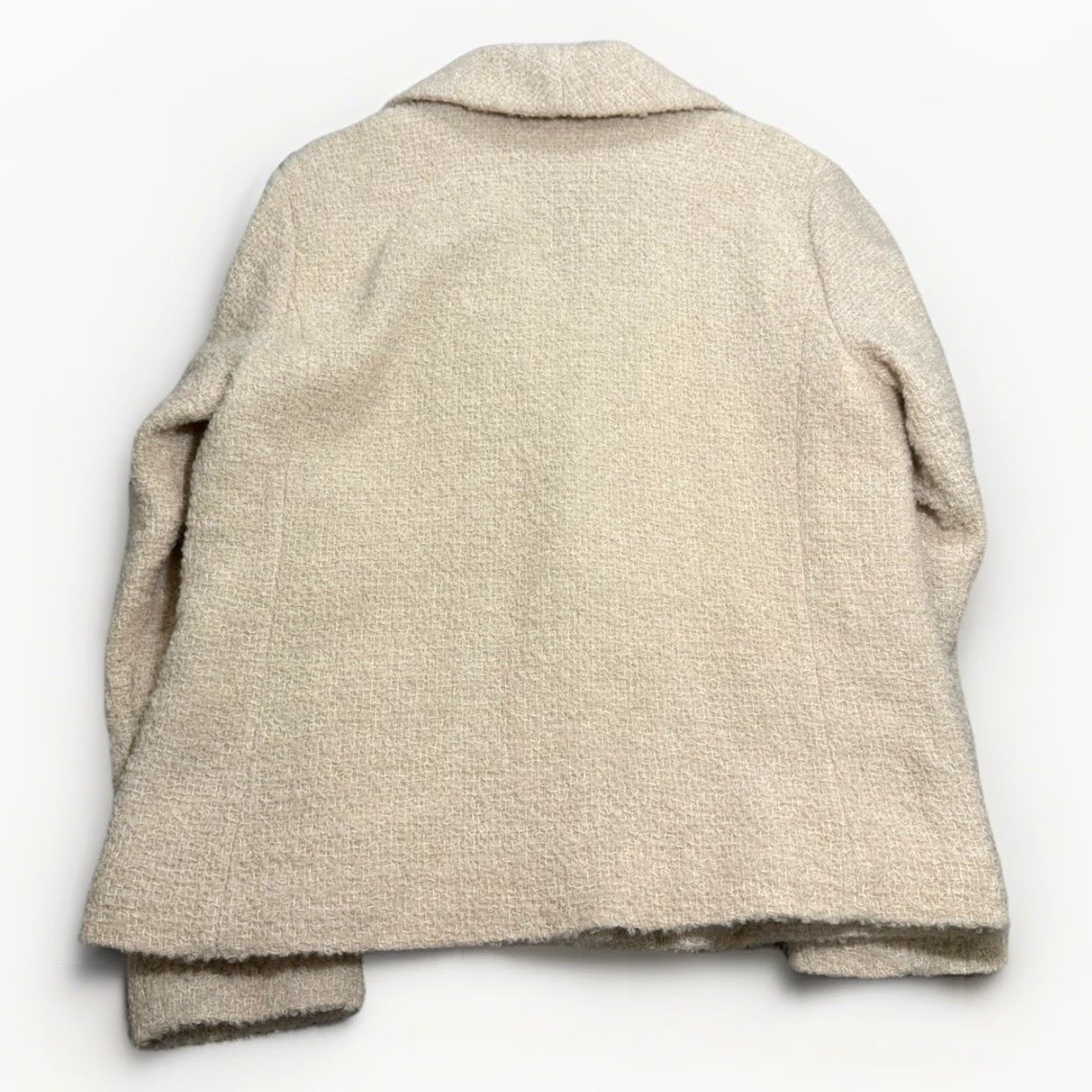 Eileen Fisher Eileen Fisher Blazer Wool Boucle Cream Size L Womens Professional Pockets Hook & Eye Closure Shawl Collar Size M / US 6-8 / IT 42-44 - 5 Thumbnail