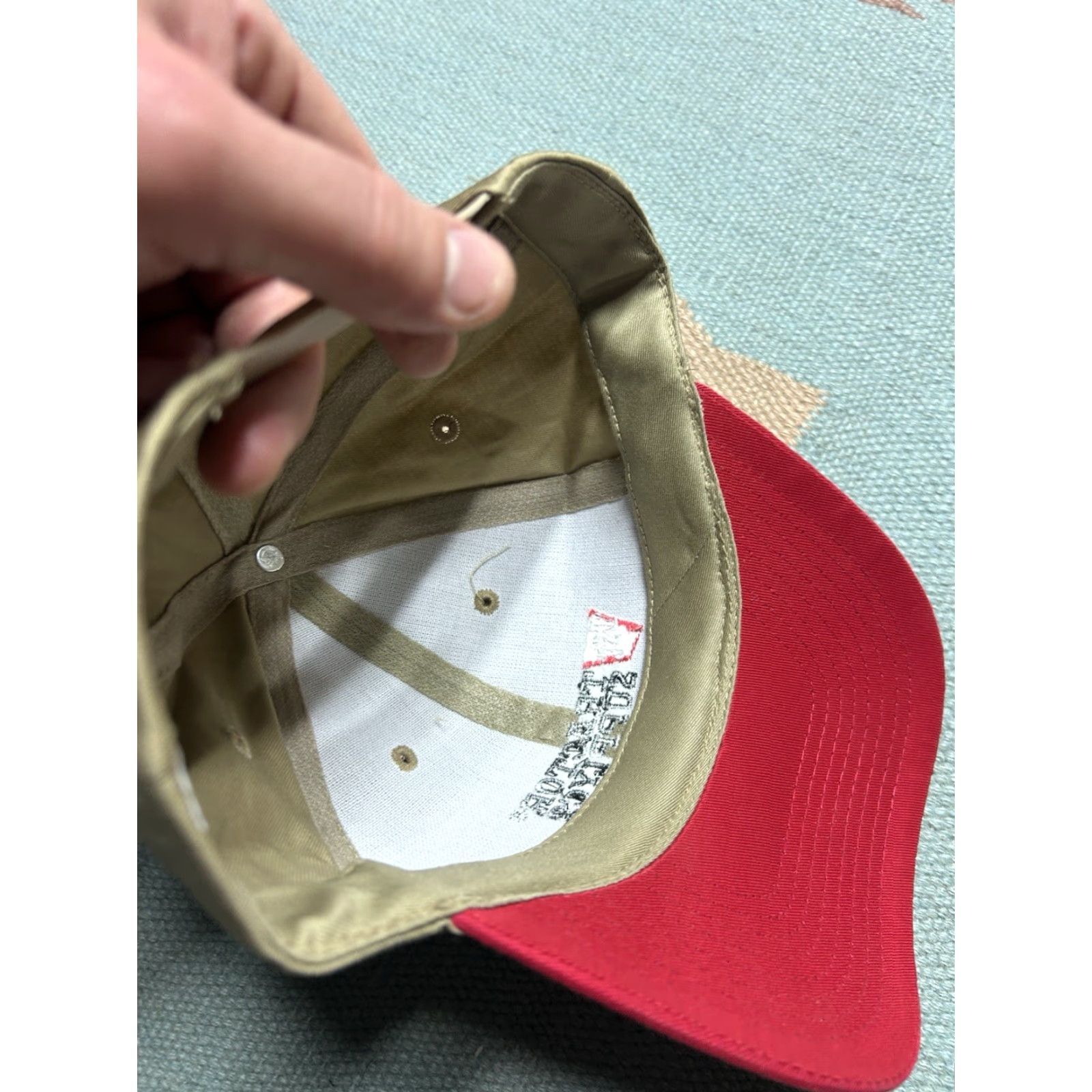 Vintage Tractor supply co snapback hat cap embroidered logo farm adjustable tan red Mens adjustable red hat cap embroidered logo farm Size ONE SIZE - 6 Thumbnail