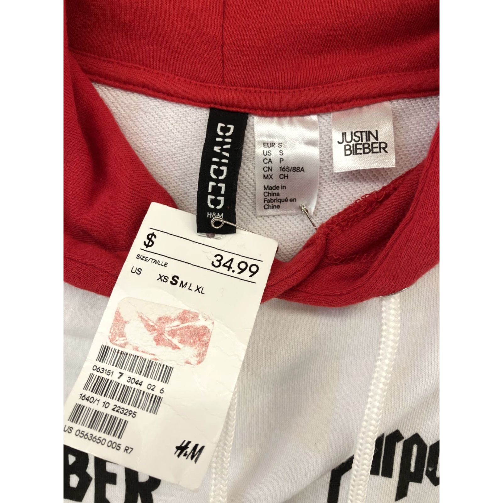 Vintage VINTAGE Justin Bieber Purpose Tour Hoodie Womens Small Red Graphic Print Music Y2K Size S / US 4 / IT 40 - 2 Thumbnail