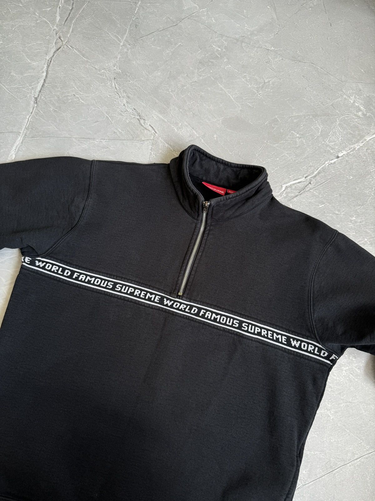 Supreme Supreme World Famous 1/4 Zip Sweatshirt Size US L / EU 52-54 / 3 - 11 Thumbnail