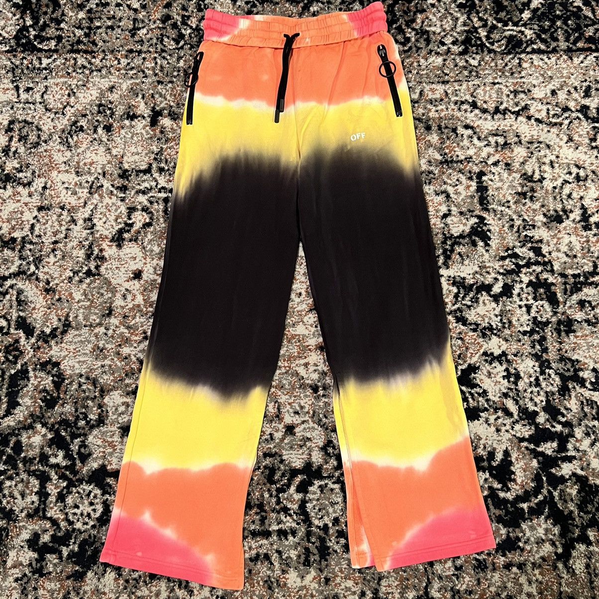 image of Off White Hot Tye-Dye Split Pants Size: Xs (28-32) in Gradient, Men's (Size 30)