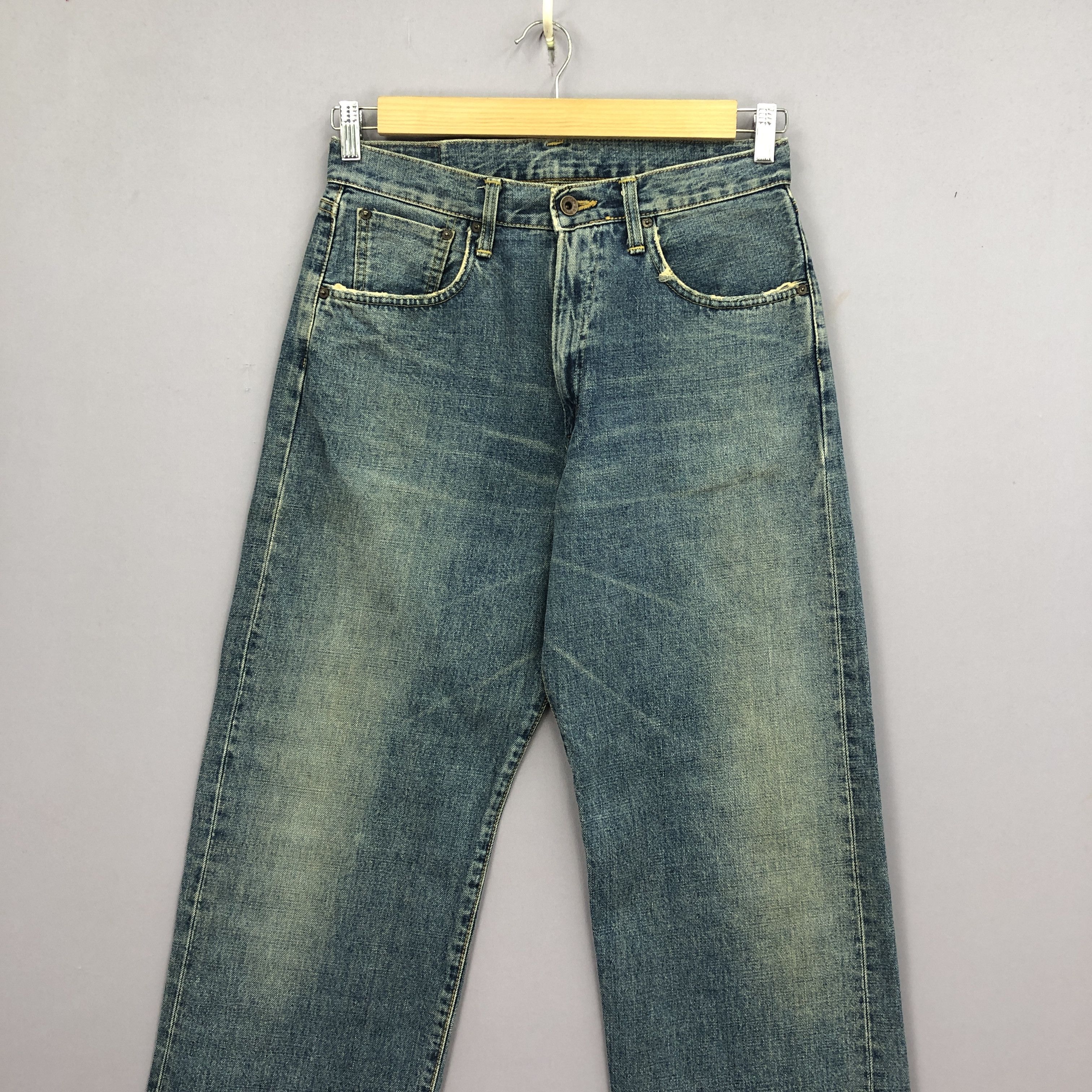 Japanese Brand Vintage Y2K Japanese Selvedge Jeans Stone Wash Redline Denim Size 28" / US 6 / IT 42 - 3 Thumbnail