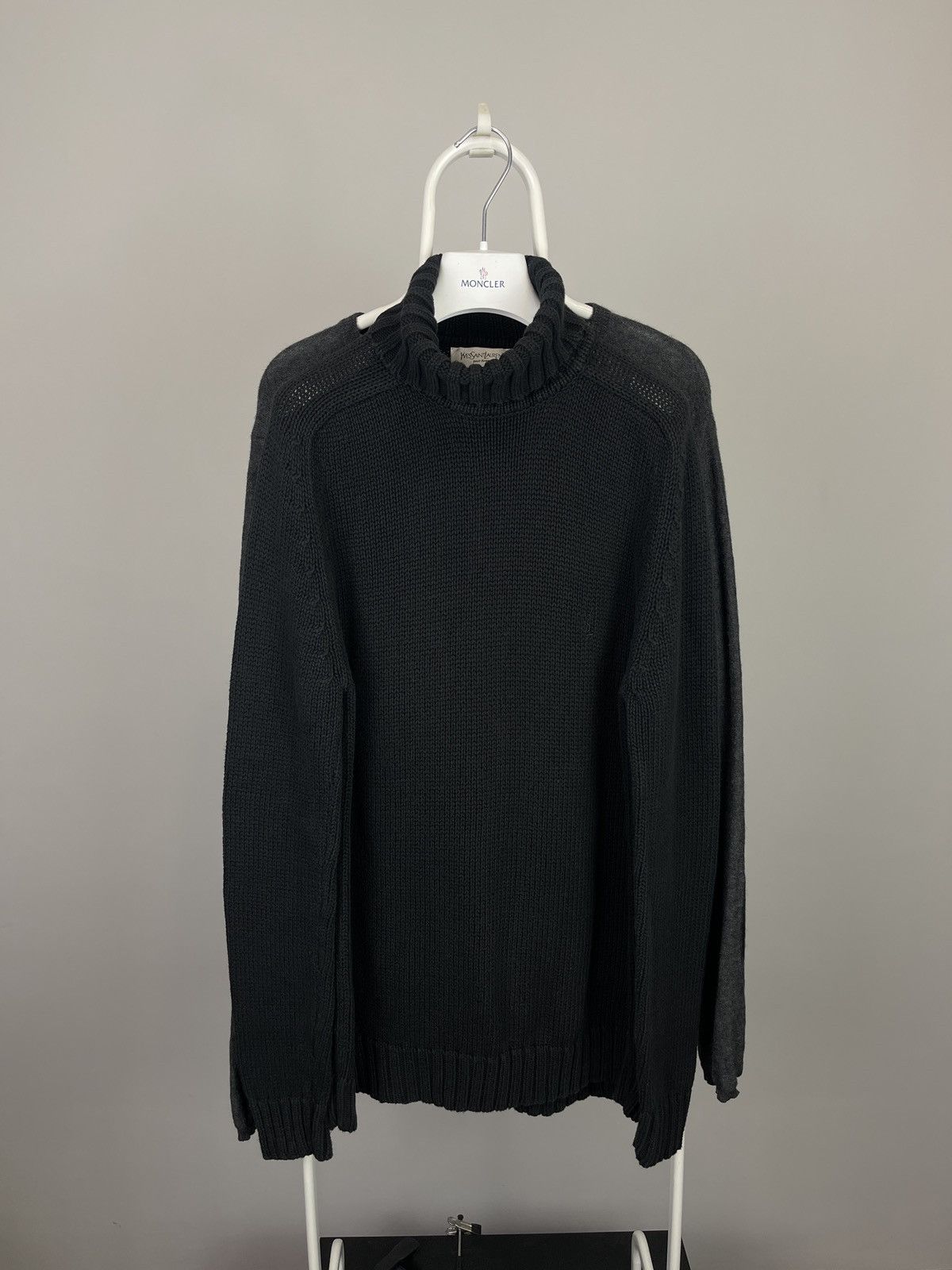 Yves Saint Laurent Yves Saint Laurent YSL sweater men jumper logo M black Size US M / EU 48-50 / 2 - 13 Thumbnail