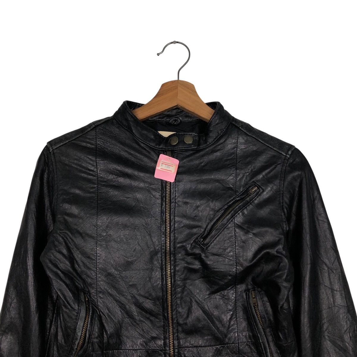 Japanese Brand 📌Vintage Cropped Biker Leather Jacket Crisp Issey Miyake Size US M / EU 48-50 / 2 - 4 Thumbnail