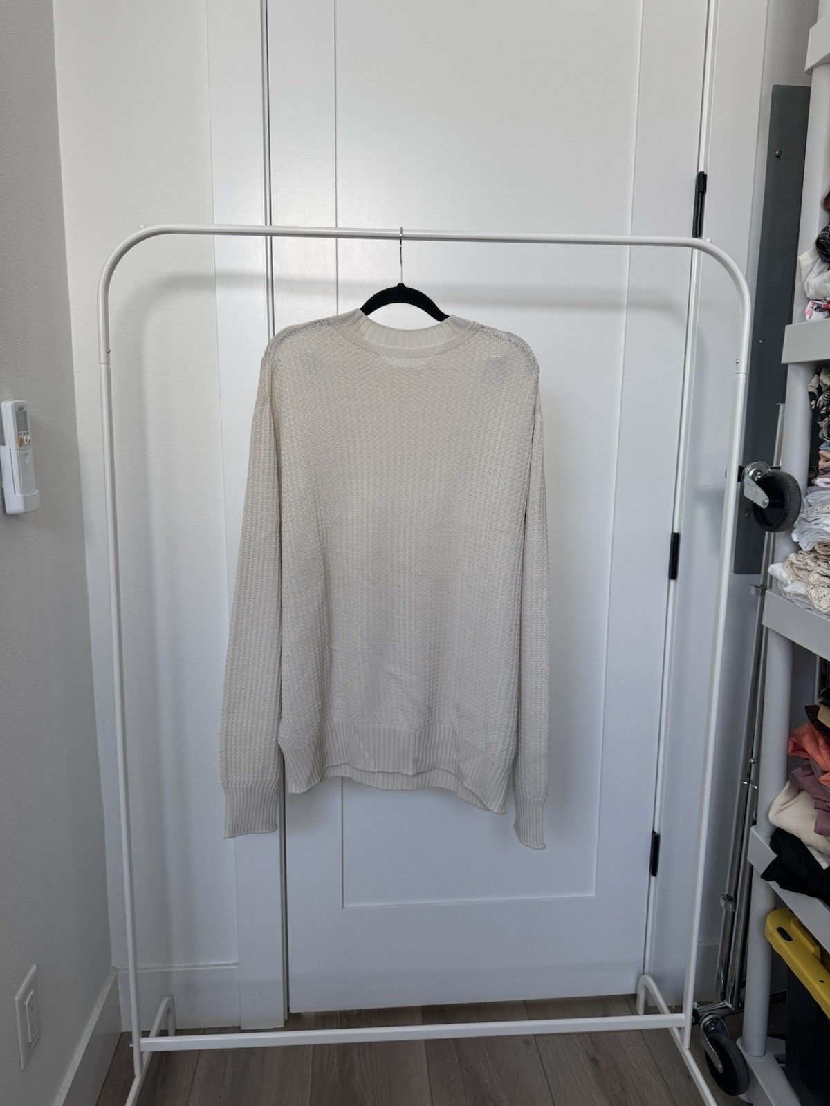 Homme Plisse Issey Miyake Homme Plissé Issey Miyake Ivory Knit Sweater One Size OSFA Size US M / EU 48-50 / 2 - 2 Thumbnail