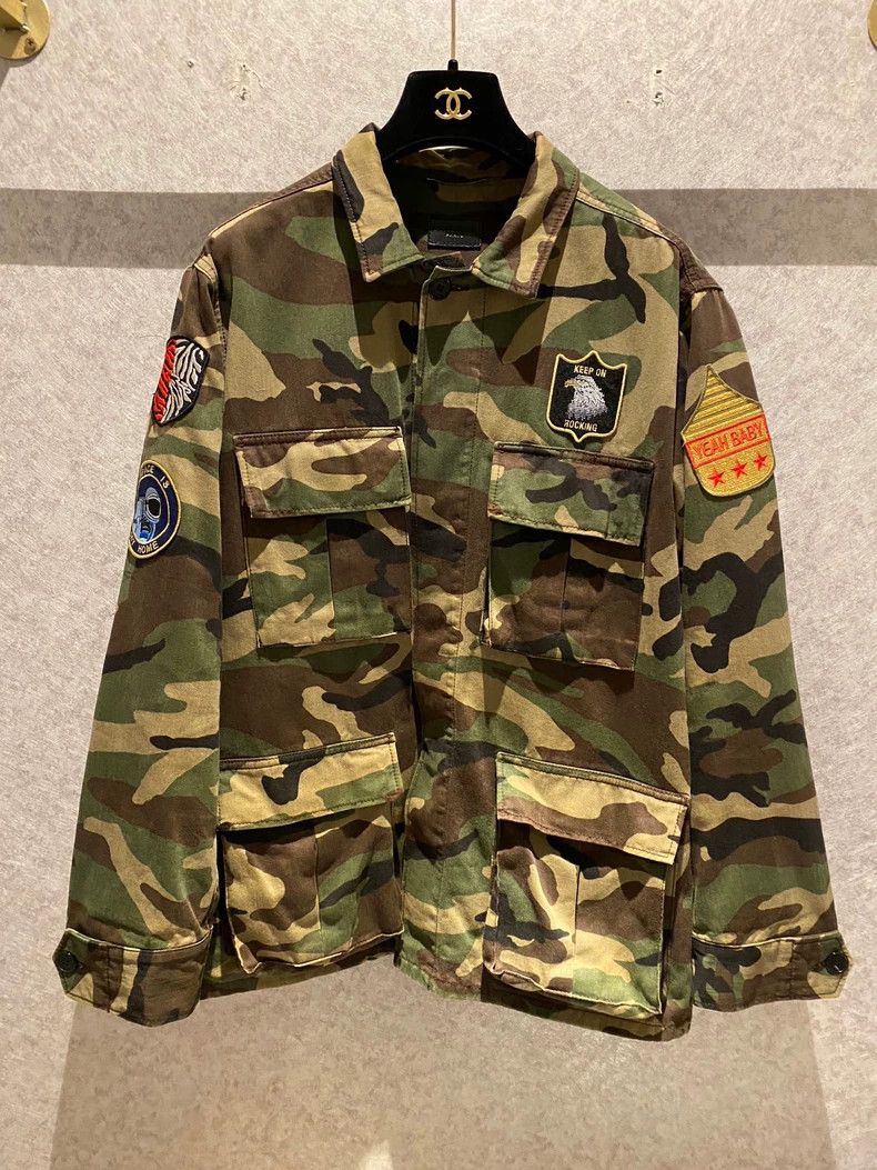 YSL Camouflage Military Style Jacket dmc