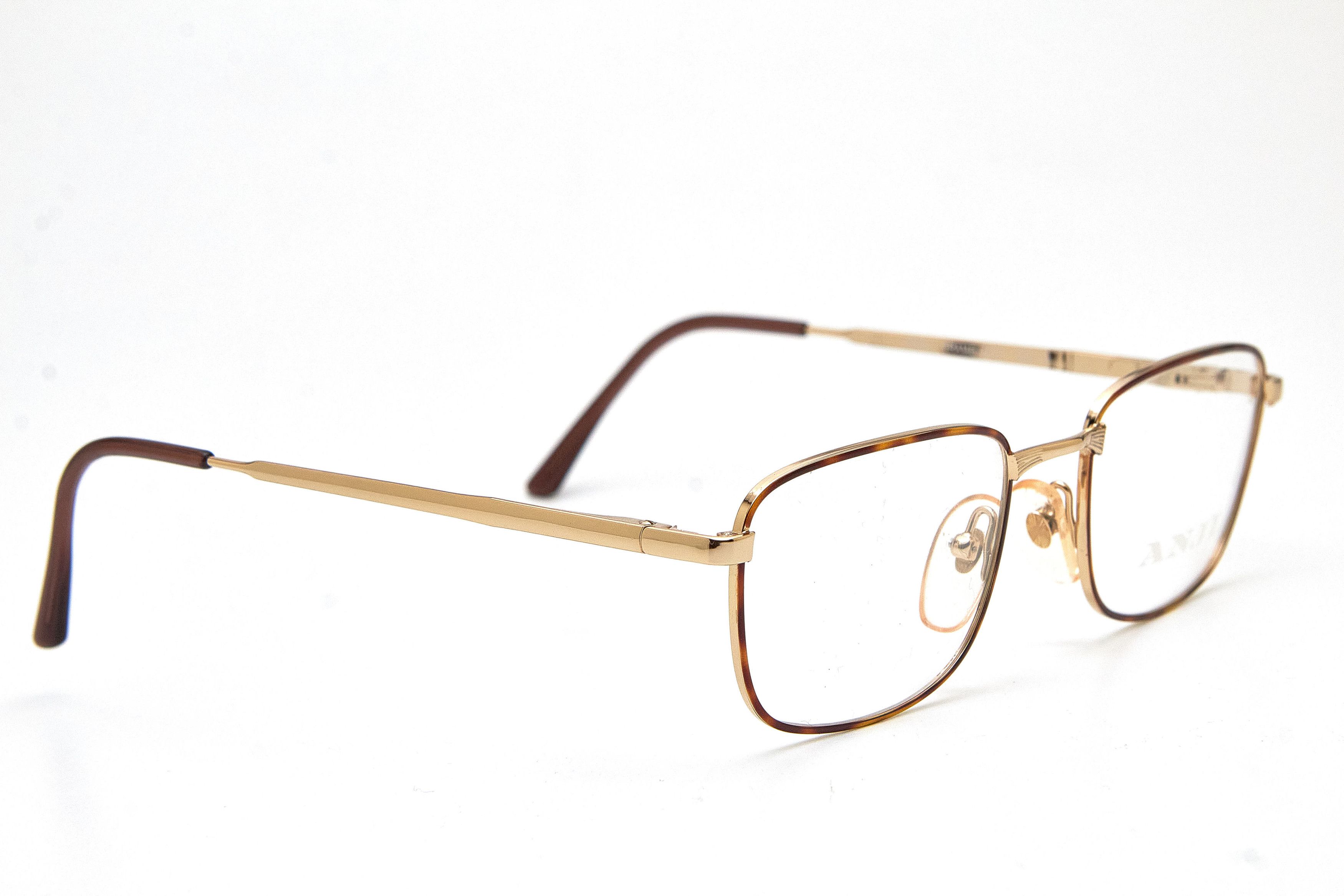 Vintage Old Money ANJL Gold Tortoise Rectangular Quiet Lux Specs Size ONE SIZE - 5 Thumbnail