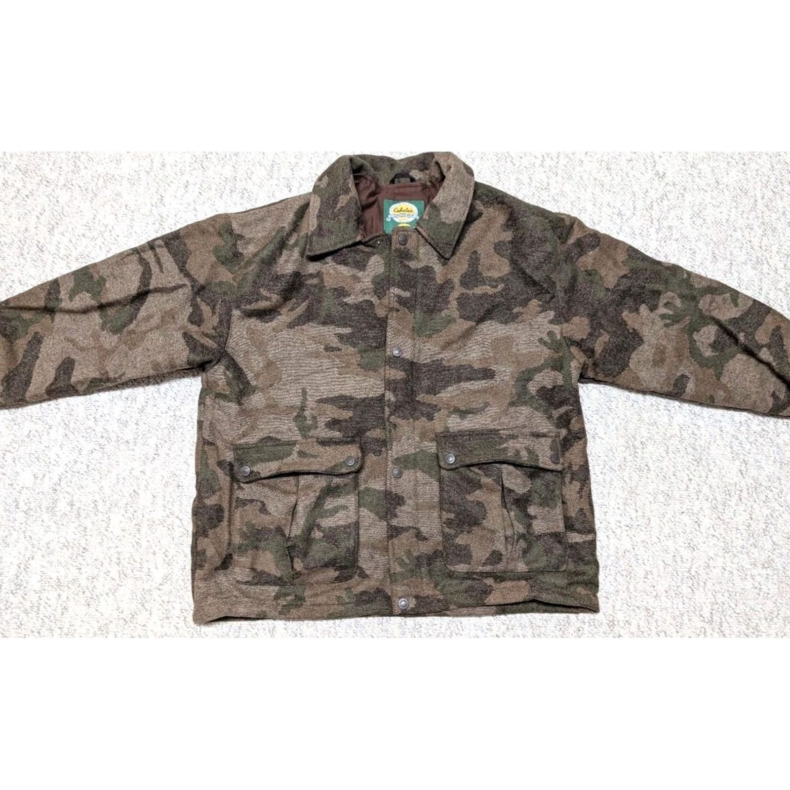 Vintage VINTAGE Cabela's camouflage coat XL Wool Parka Coat Mens Dry-Plus 100% Wool Camouflage Waterproof Size US XL / EU 56 / 4 - 2 Thumbnail