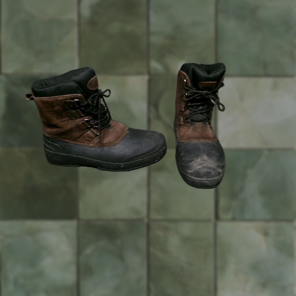 George George Boots Mens 11 Brown Black Outdoor Lace Up Waterproof Rugged Shoe Boot Mens Winter Outdoor Workwear Hiking Snow Gear Size US 11 / EU 44 - 1 Thumbnail