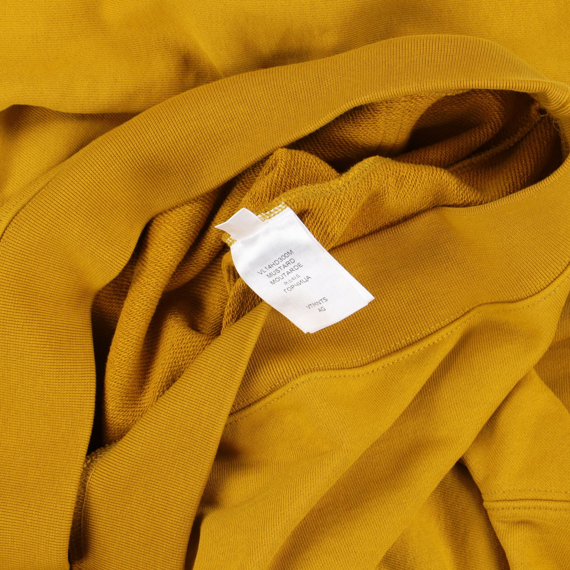 Vetements Mustard Embroidered VTMNTS College Logo Hoodie Size S / US 4 / IT 40 - 6 Thumbnail
