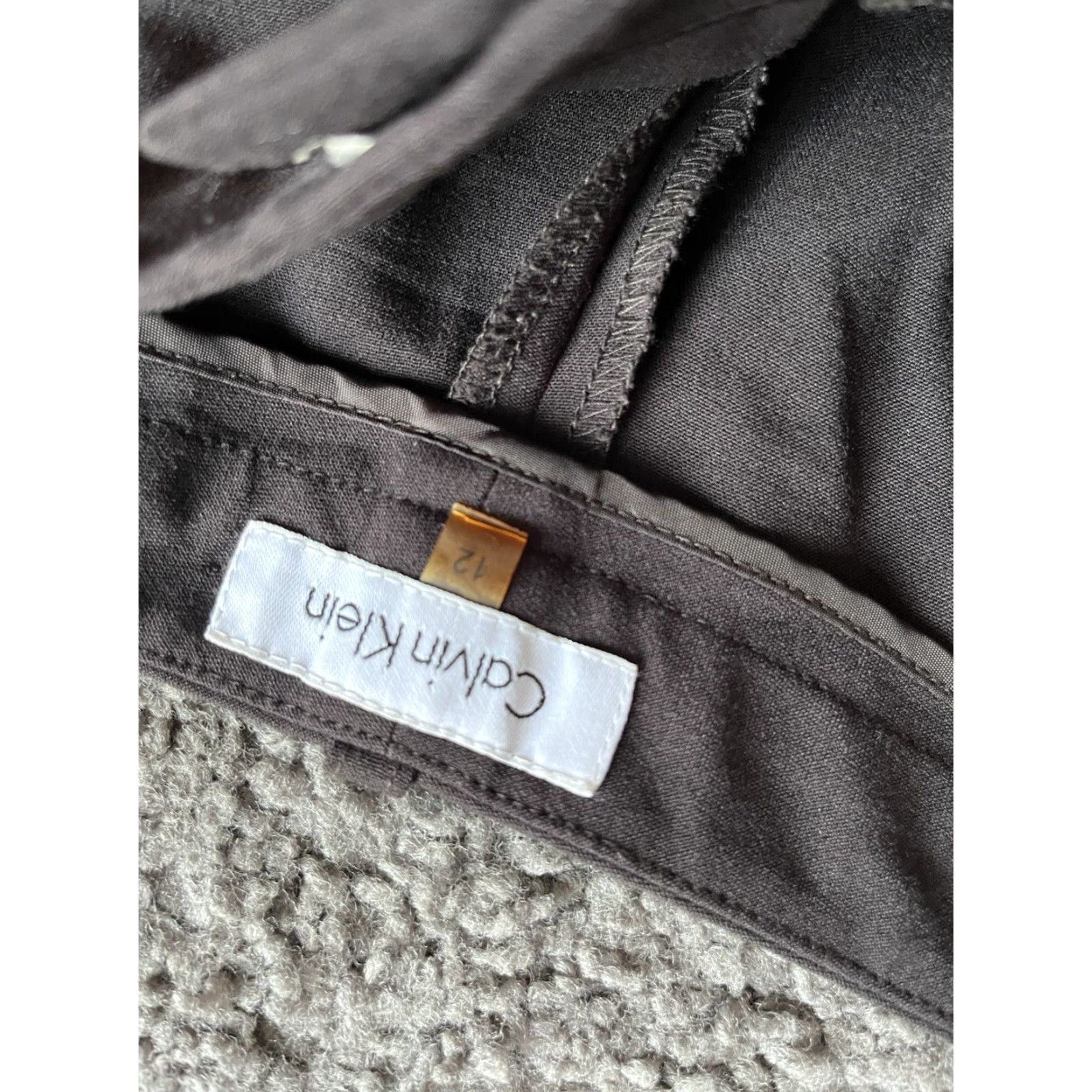 Calvin Klein Calvin Klein Women's Dress Pants Wide-Leg Black Polyester 12 Regular Inseam 29 City Style Size 34" / US 12 / IT 48 - 5 Thumbnail