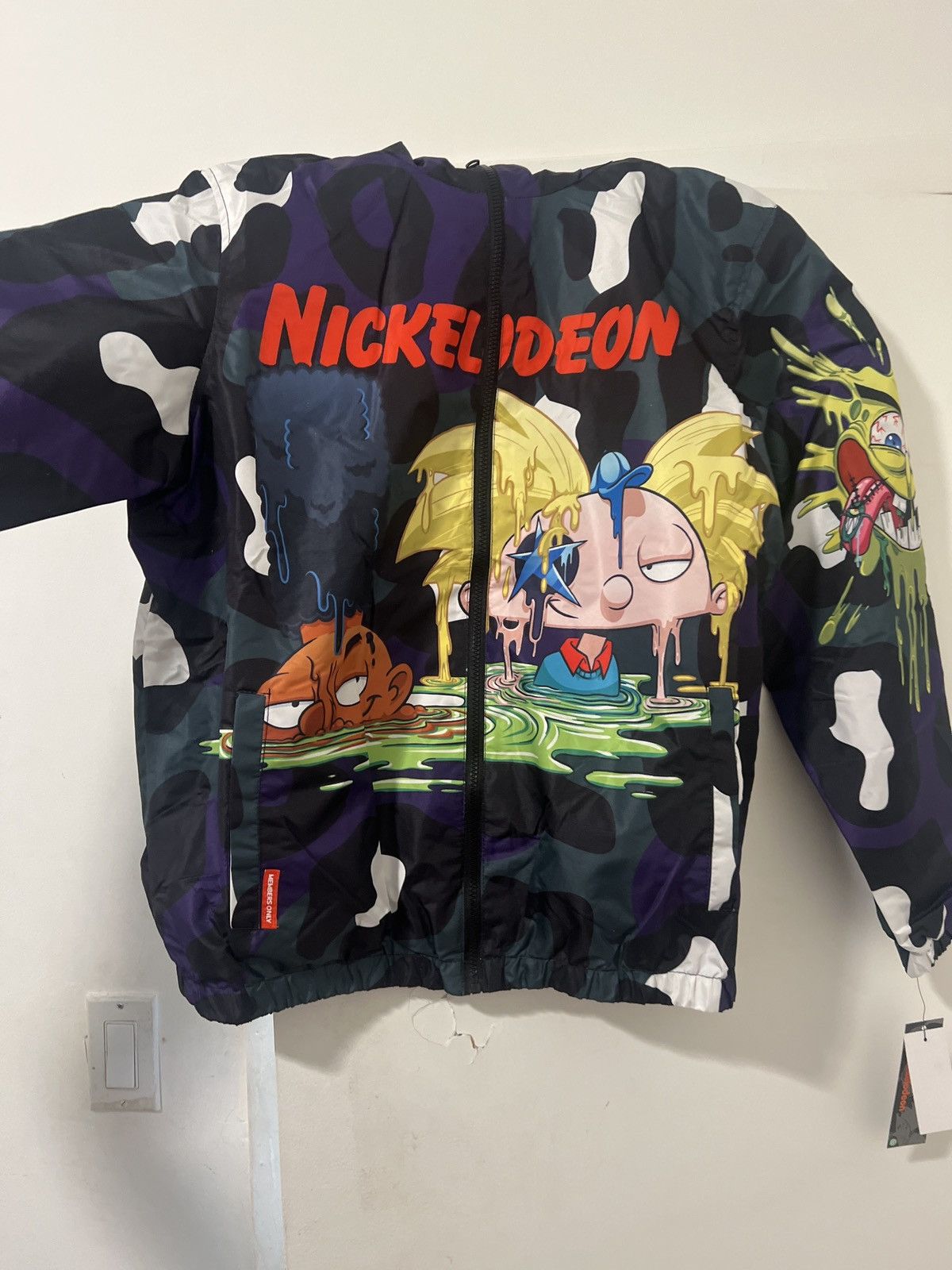 Members Only Zombie nickelodeon Windbreaker Multi colored | Grailed