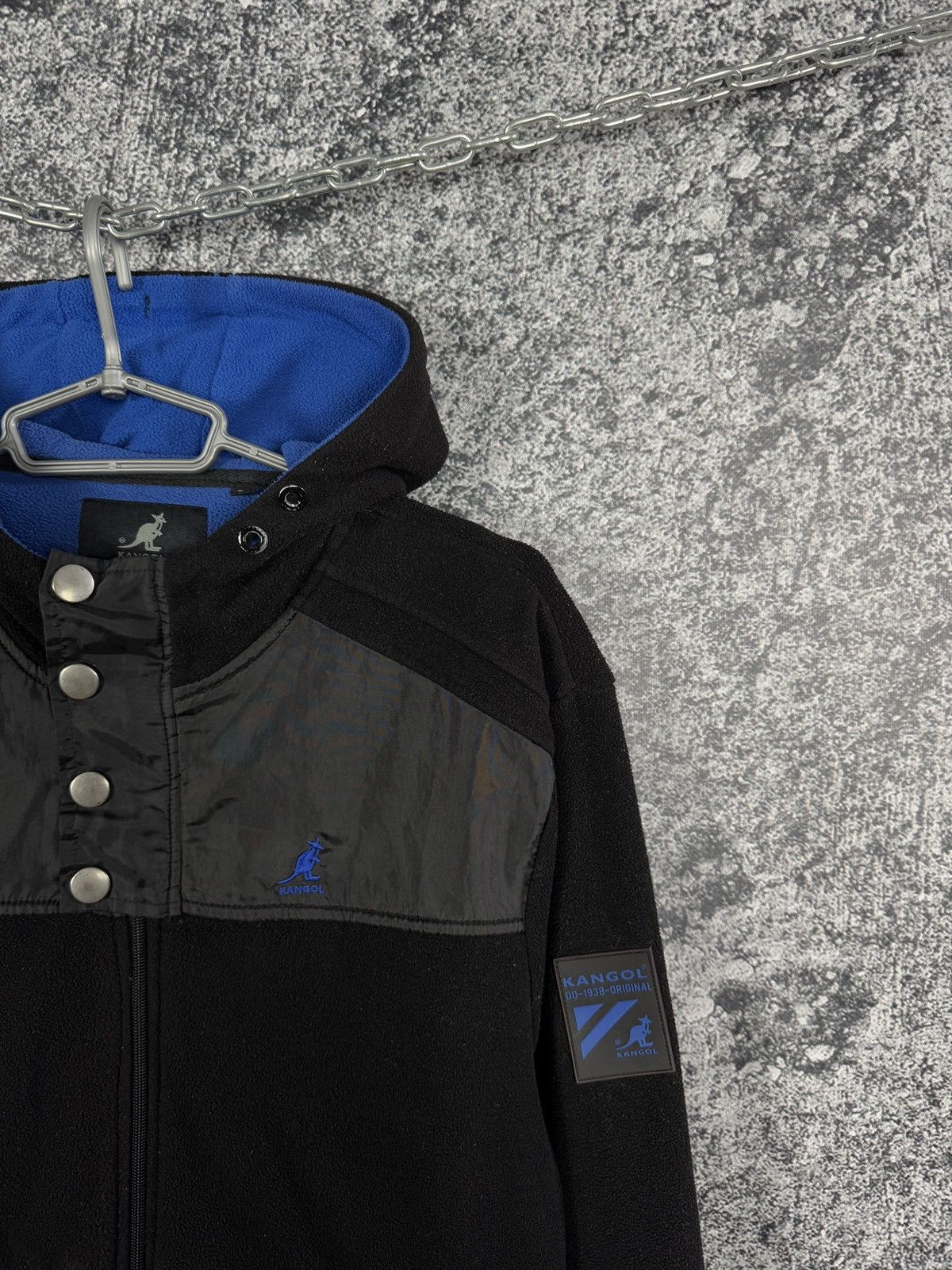 Kangol Kangol Vintage Fleece Hoodie Zip Jacket Black Label Size L Size US L / EU 52-54 / 3 - 2 Thumbnail