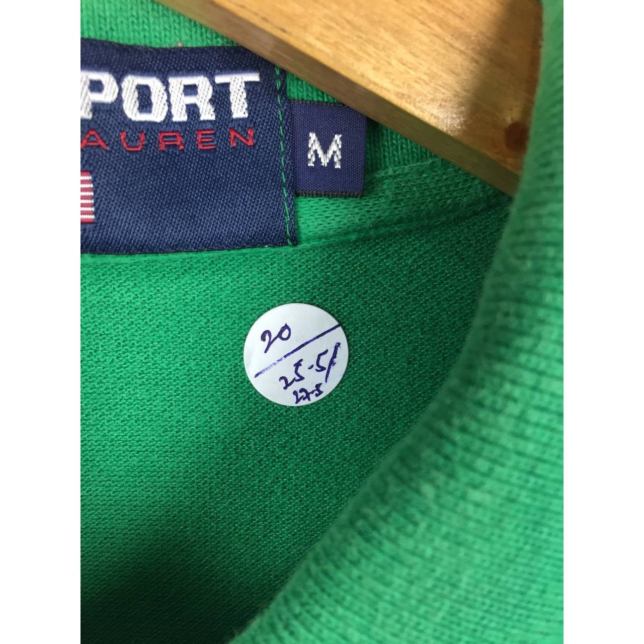 Polo Ralph Lauren × Vintage Vtg Polo Sport Ralph Lauren American Flag Logo Polo Tee Size US M / EU 48-50 / 2 - 16 Thumbnail