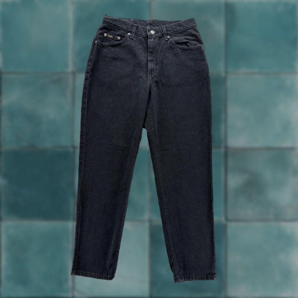 Lee VINTAGE Lee Easy Fit Straight Jeans Womens 14 Black Wash High Rise USA 90s NWT Size 36" / US 14 / IT 50 - 1 Thumbnail