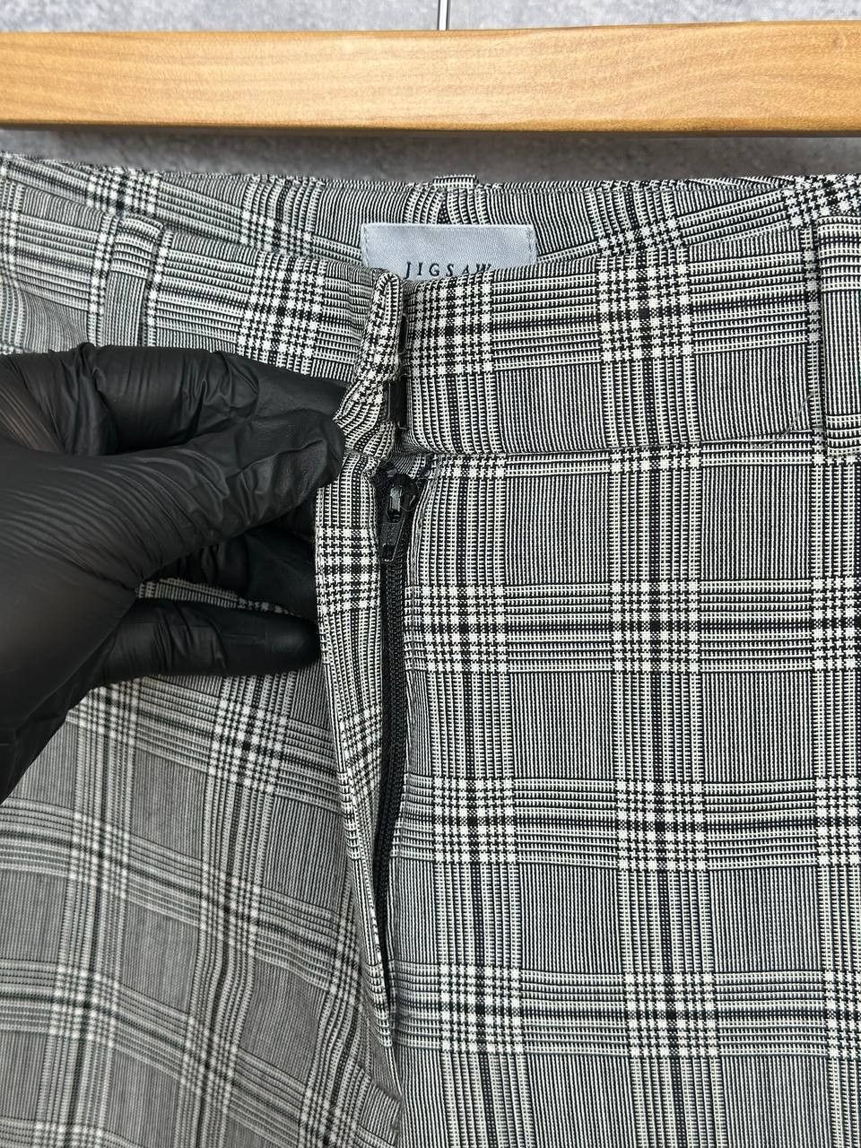 Jigsaw Jigsaw Check Pants Plaid Straight Leg Trousers Wool Blend Size 27" / US 4 / IT 40 - 8 Thumbnail