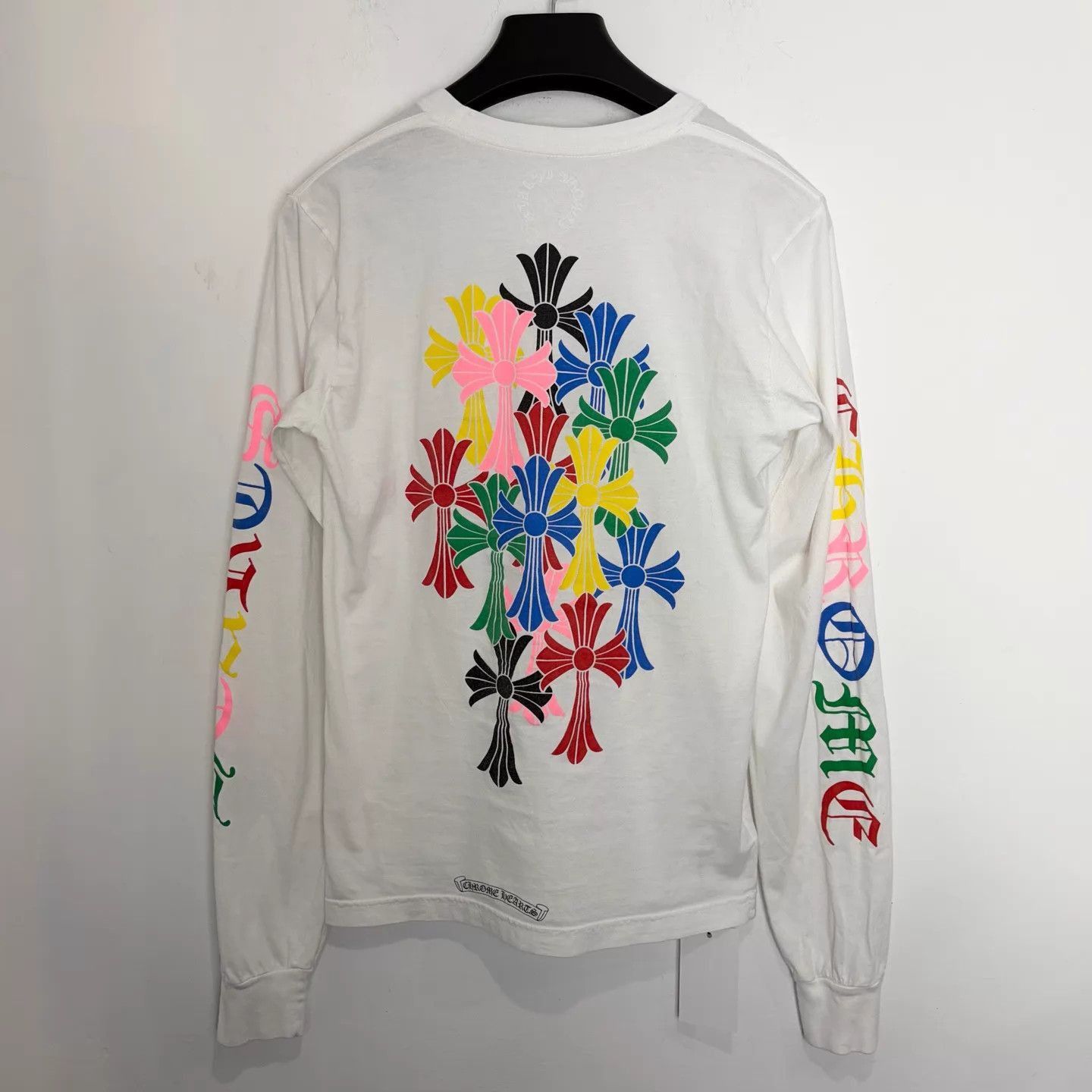 Chrome Hearts White Long Sleeve Shirt with Pocket Cross & Arm Graphics Size US S / EU 44-46 / 1 - 1 Thumbnail