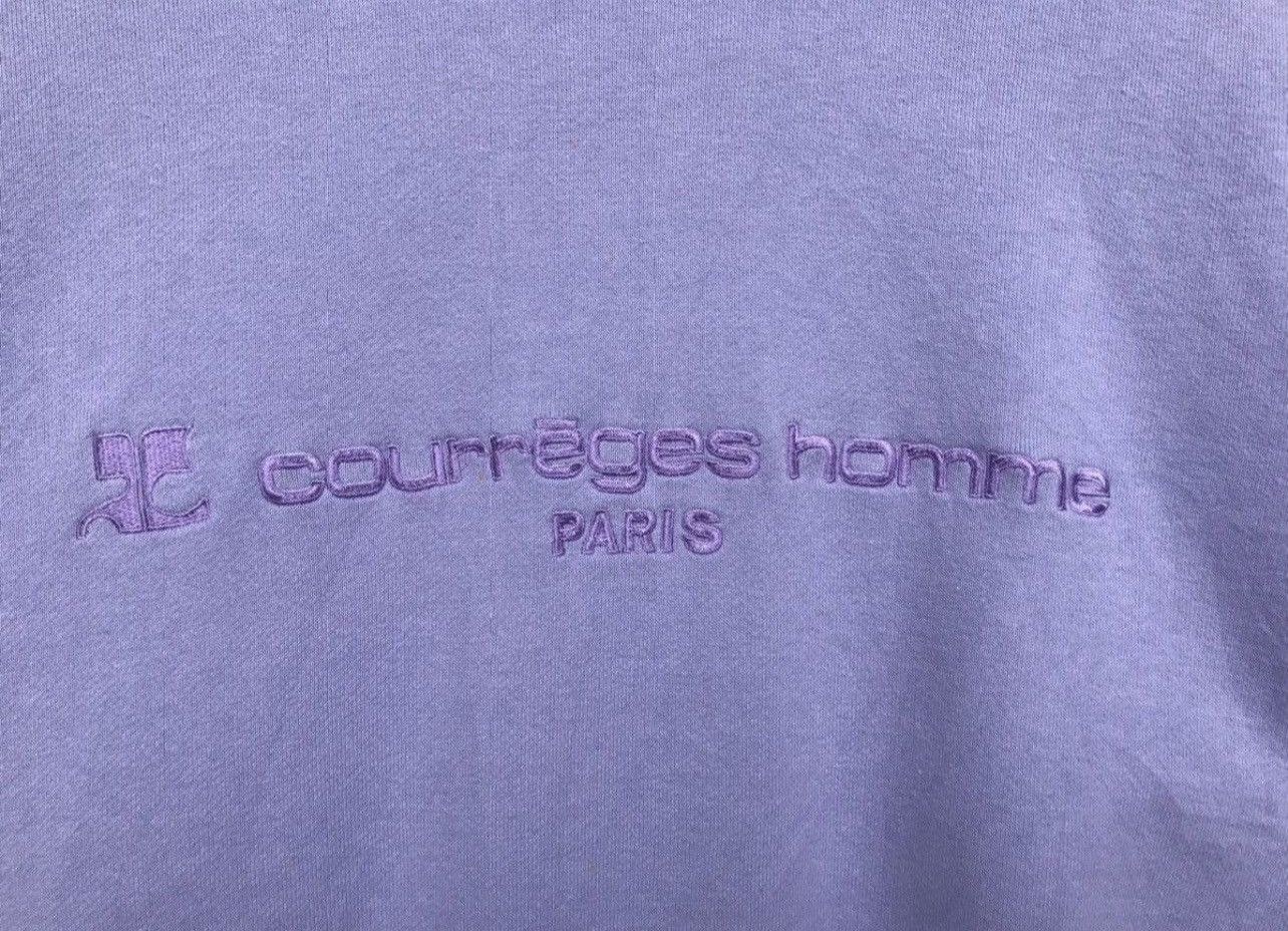 Courreges × Japanese Brand Courreages Spellout Embroidered Lilac Sweatshirt Size US S / EU 44-46 / 1 - 2 Thumbnail
