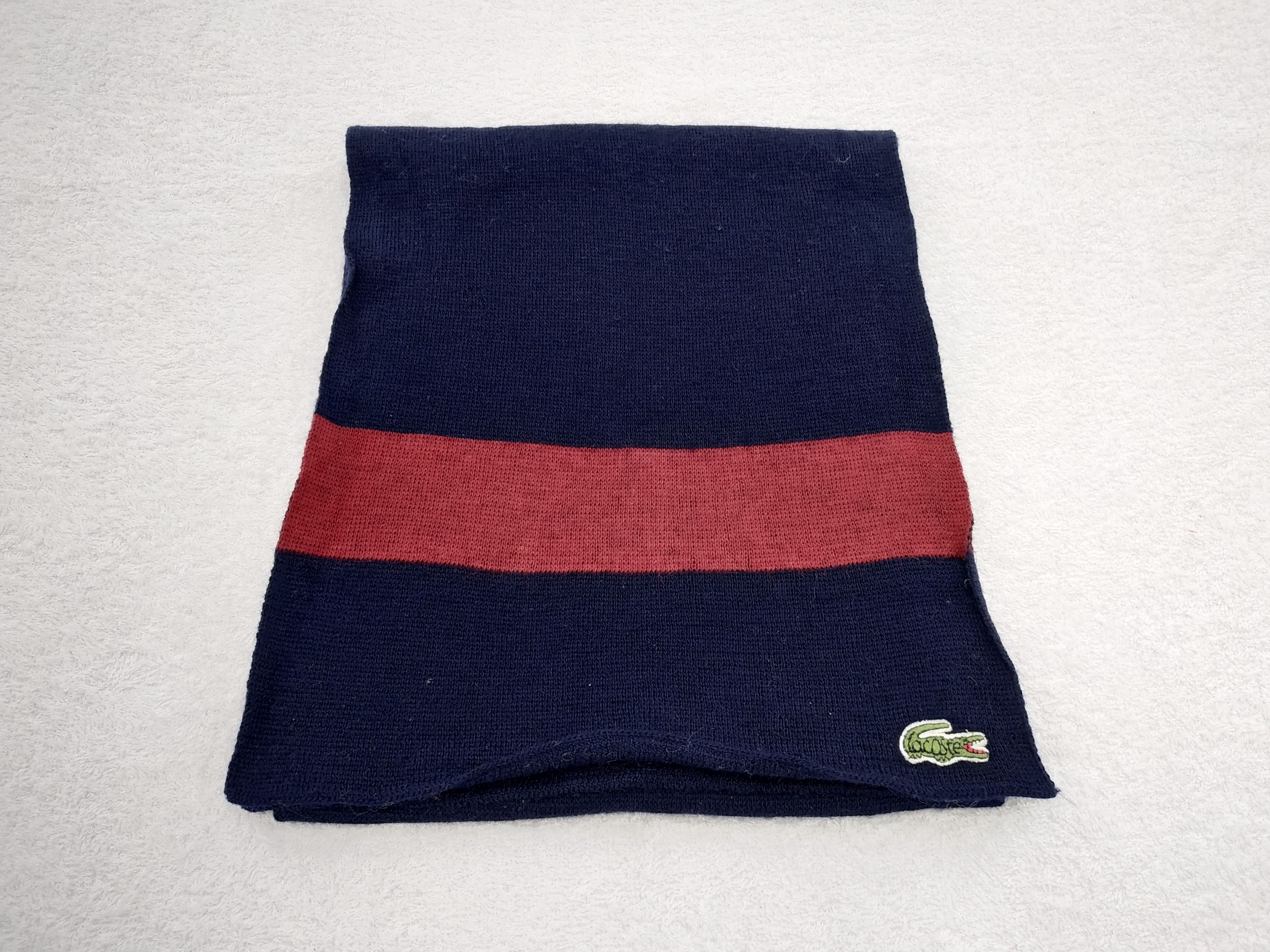 Lacoste Vintage Lacoste Scarf/Muffler/Neckwear MF056 Size ONE SIZE - 1 Thumbnail