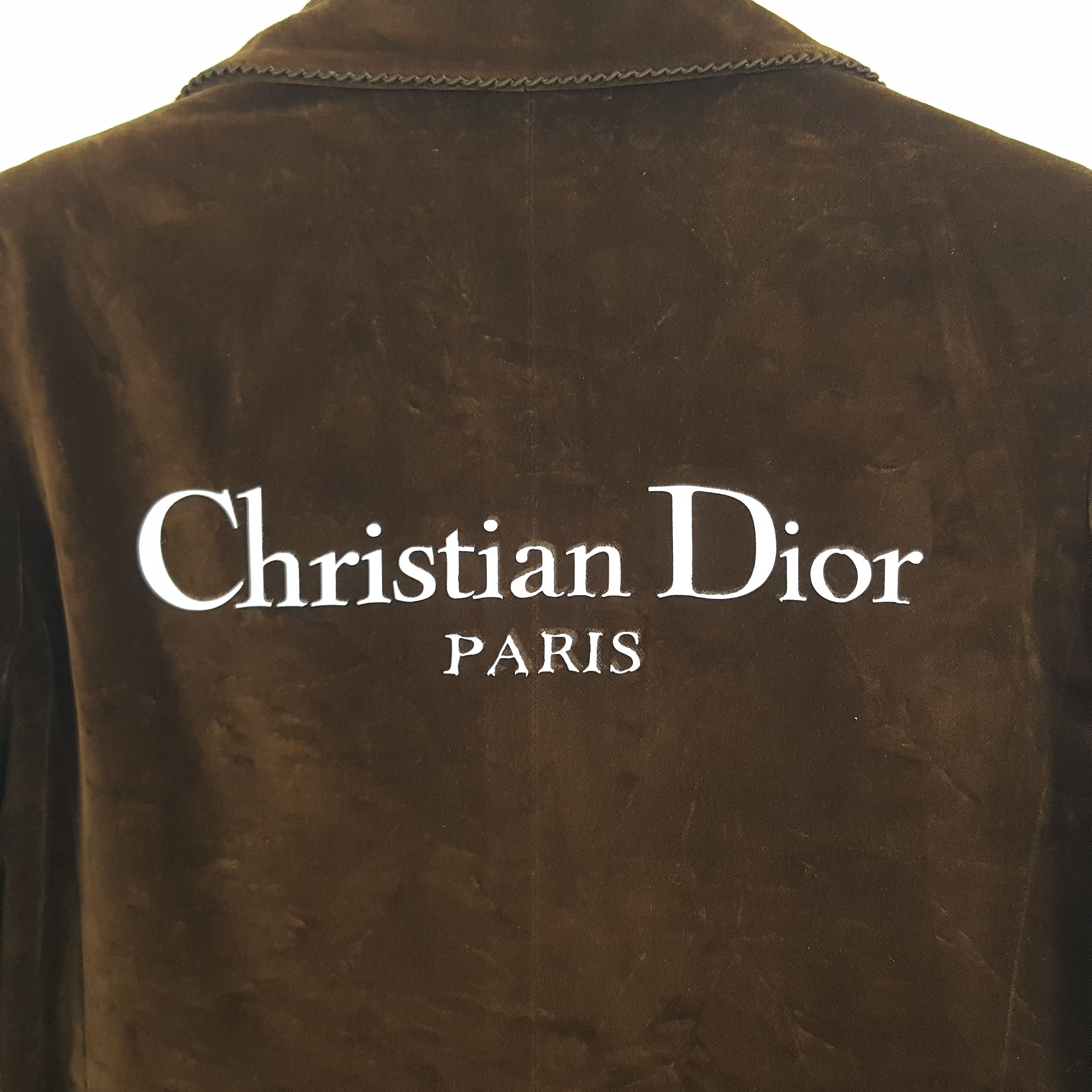 Christian Dior Monsieur × Vintage Vintage Christian Dior Custom Art Logo Velvet Blazer Coat Size S / US 4 / IT 40 - 2 Thumbnail