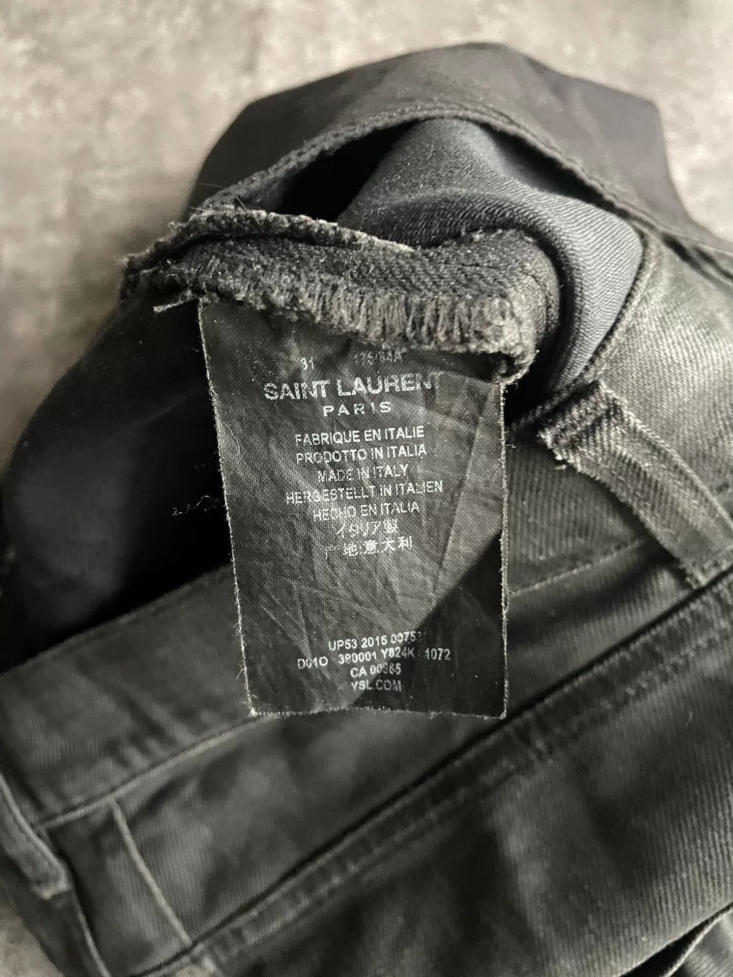 Saint Laurent Paris saint laurent black waxed skinny pants. Size US 31 - 7 Thumbnail