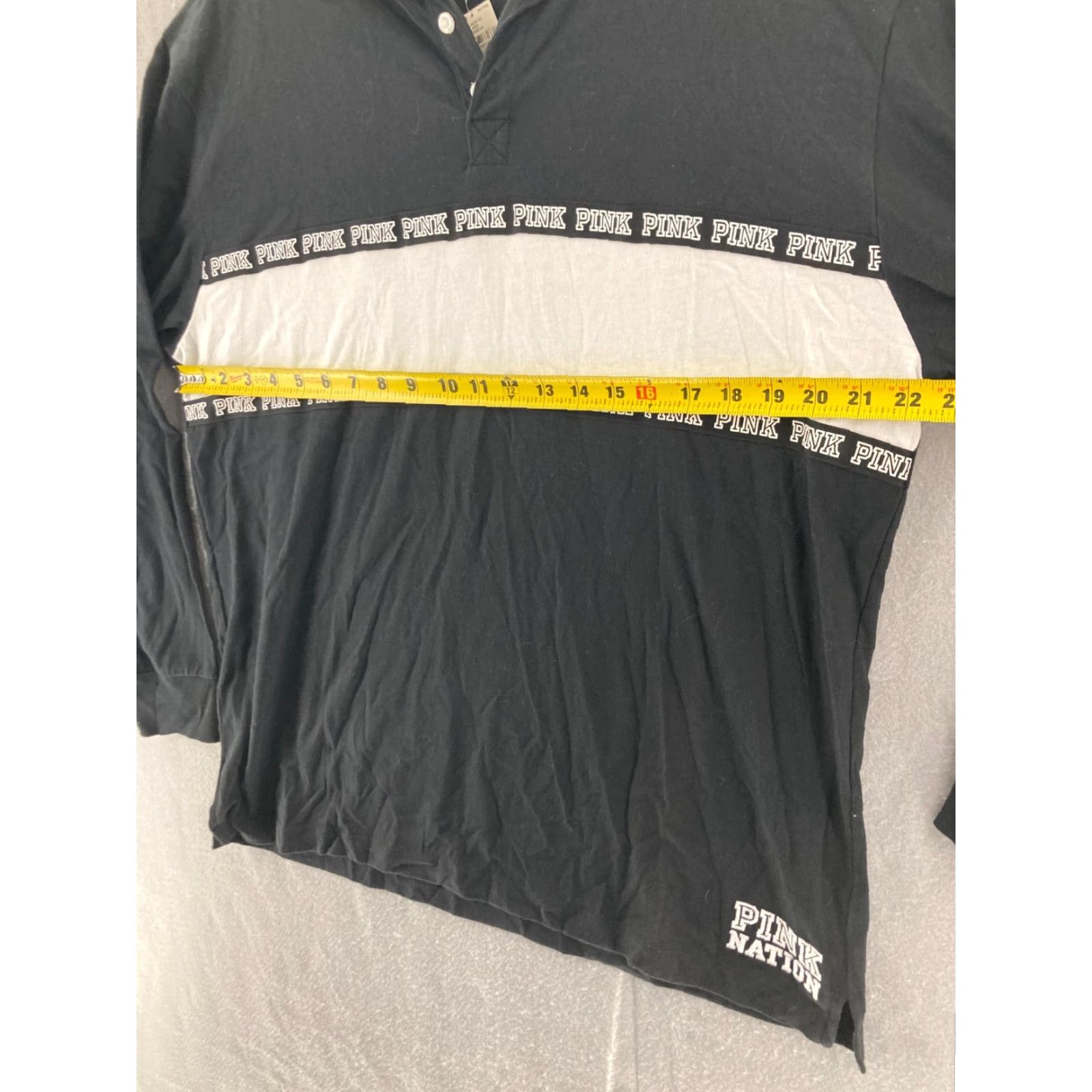 Victoria's Secret VICTORIA'S SECRET PINK Polo Shirt Women's Large NWT Colorblock Rugby Style White Pink Multi-Stripe Adult Large Pink Womens Polo Shirt Size L / US 10 / IT 46 - 2 Thumbnail
