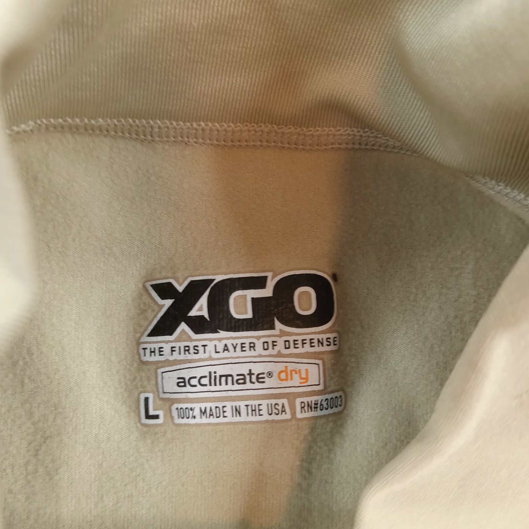 Layer 8 XGO Golf Long Sleeve Mock Neck Pullover Shirt Mens Large Beige Base Layer Size US L / EU 52-54 / 3 - 5 Thumbnail