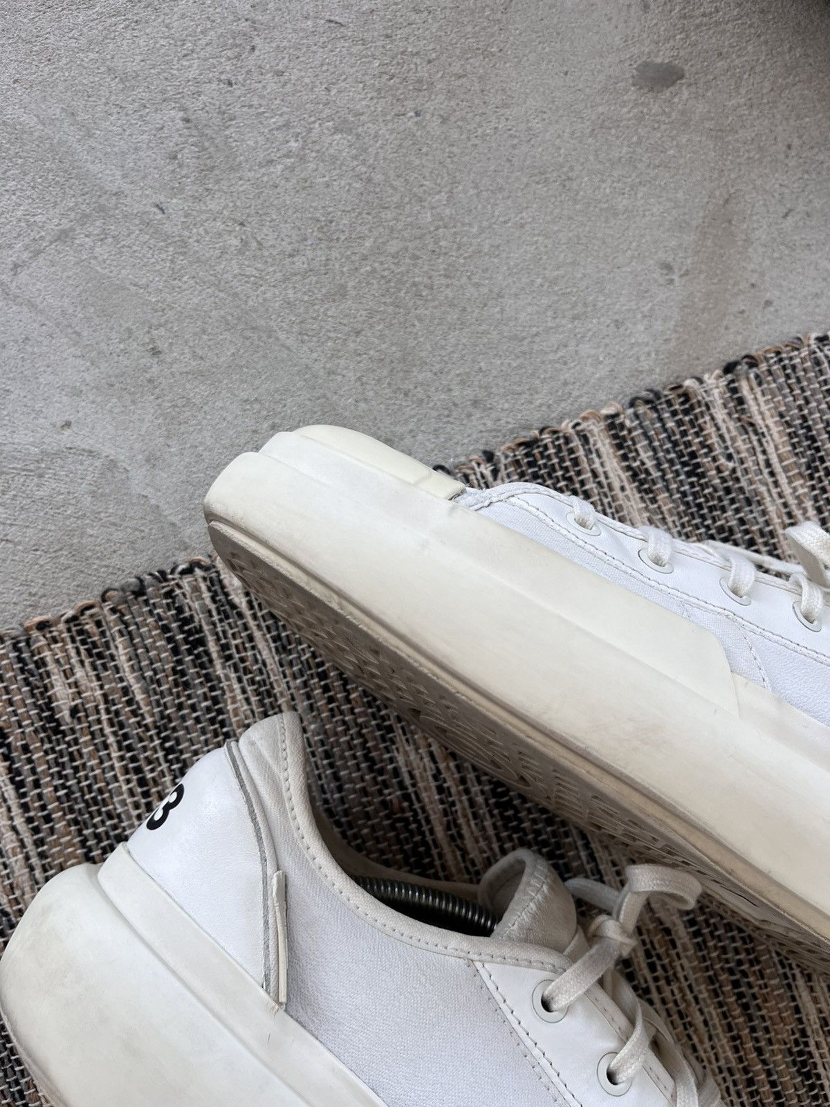 Adidas × Y-3 Vintage Adidas Y3 Ajatu Court Low Sneakers White Leather Y2K Size US 11 / EU 44 - 4 Thumbnail