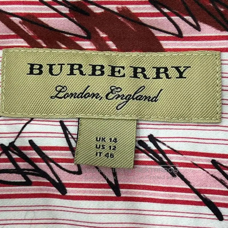 Burberry Burberry Long Sleeve Red Cotton Shirt. Size XL / US 12-14 / IT 48-50 - 5 Thumbnail