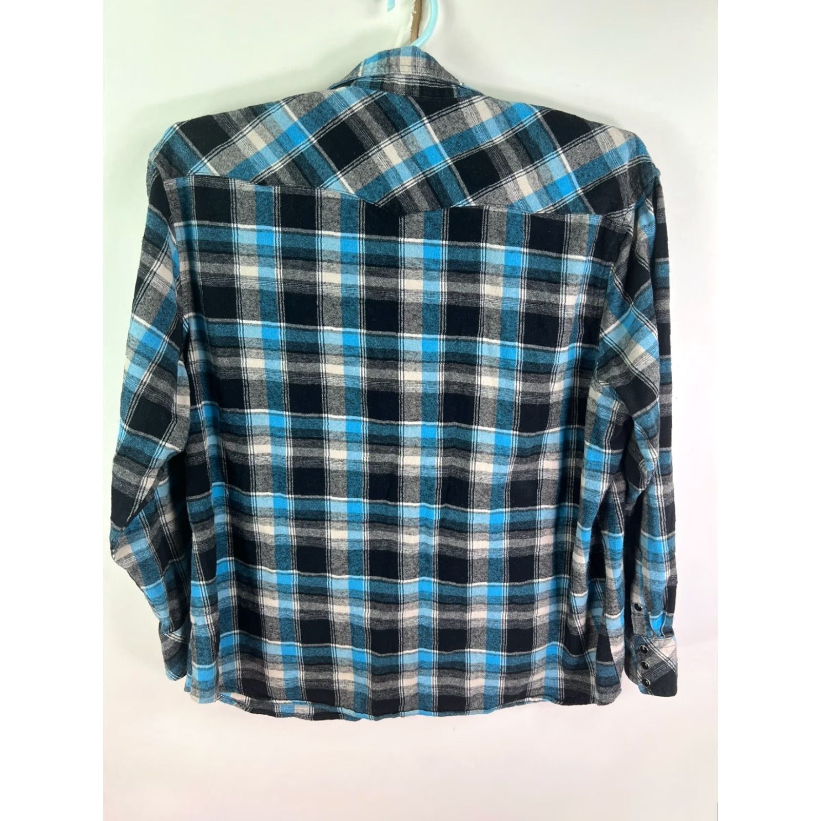 Vintage Gioberti Flannel Shirt Plaid Button-Up Long Sleeve Mens 3XL Blue Size US XXL / EU 58 / 5 - 5 Thumbnail